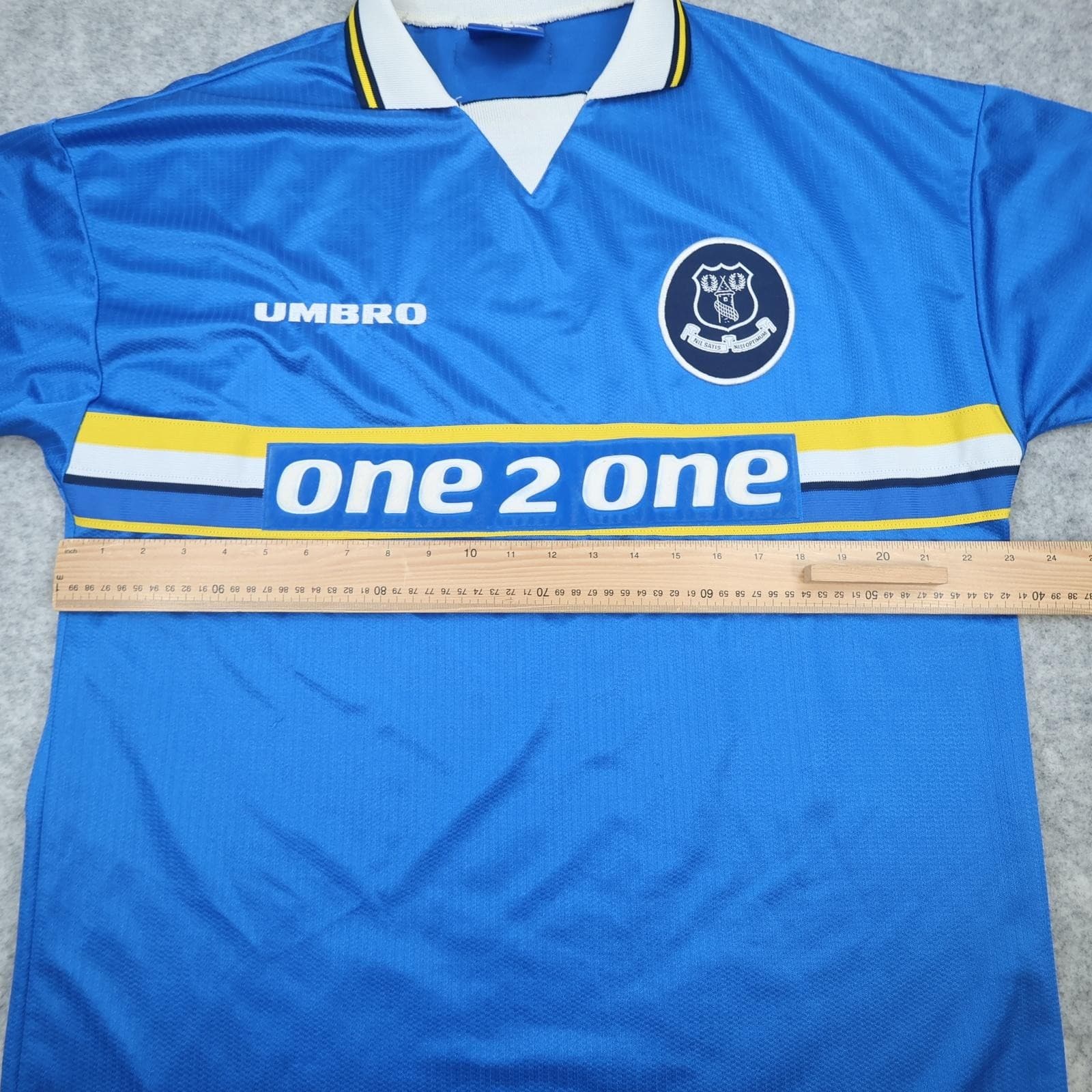 Vintage Everton Shirt Mens XL Blue Home EPL 1997 1998 Football Umbro One2one 90s photo 10