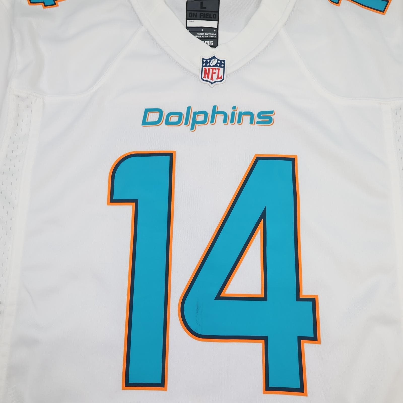 Miami Dolphins Shirt Mens Large White NFL American Football Nike Landry 14 photo 3