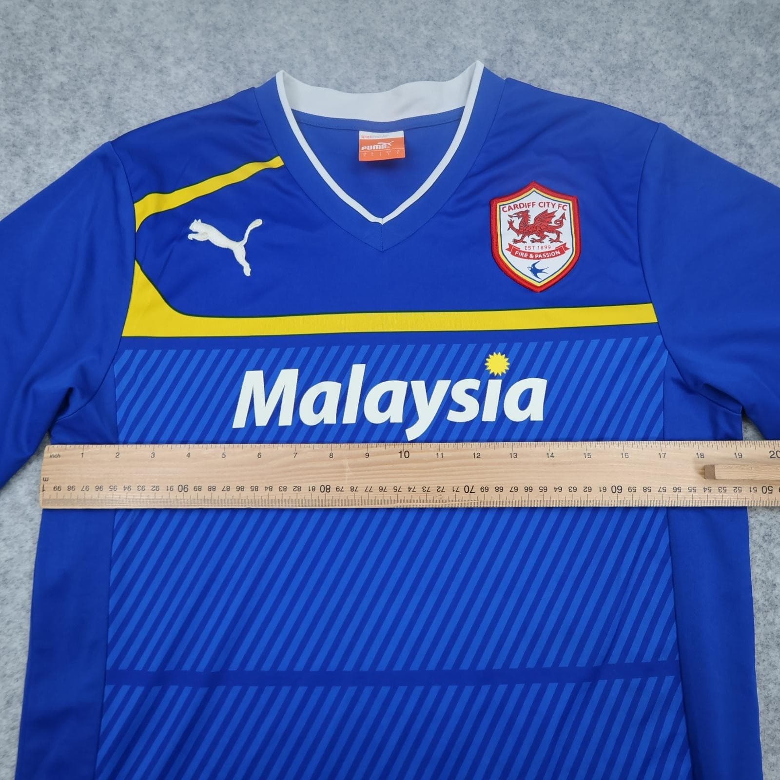 Cardiff City Shirt Mens Large Blue Away 2012 2013 Football Puma Soccer Jersey photo 9