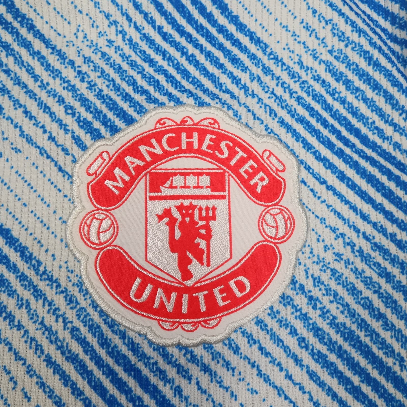 Manchester United Shirt Large Blue Away Kit 2021 2022 Adidas Football Jersey photo 4