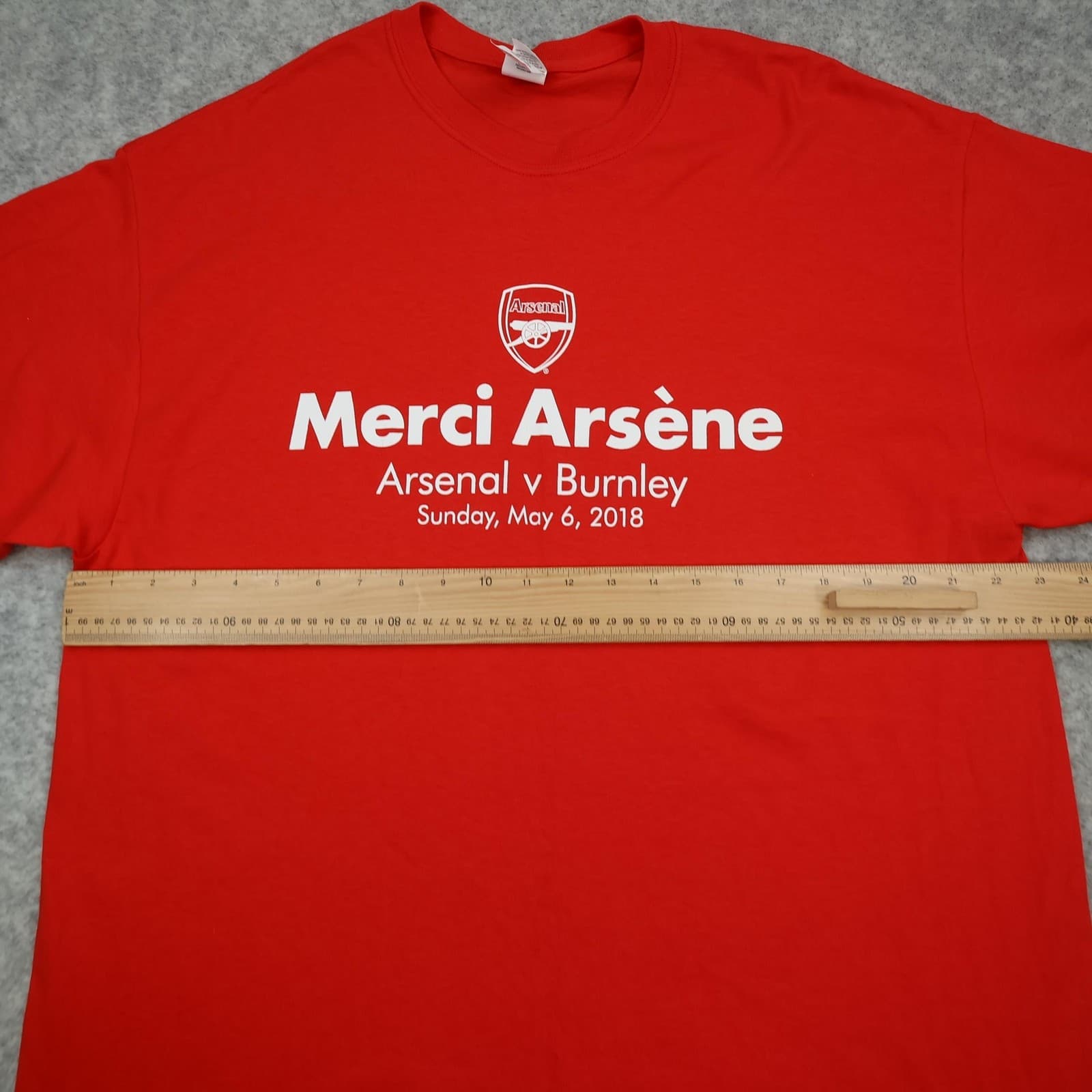 Arsenal Shirt Mens XL Red Merci Arsene Wenger Last Game 2018 Football 2018 photo 5