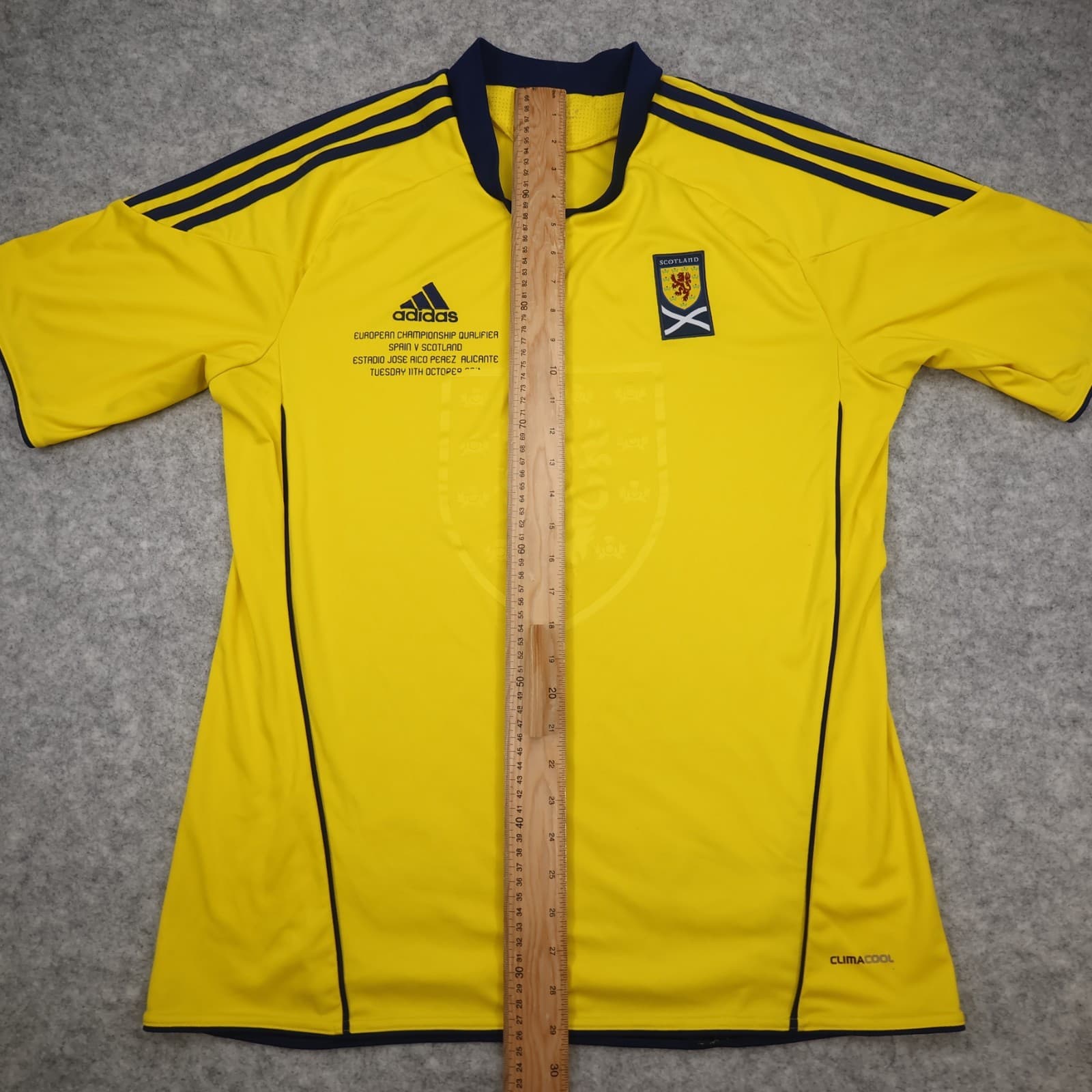 Scotland Football Shirt Large Yellow Away Adidas 2010 2011 Soccer Jersey photo 12