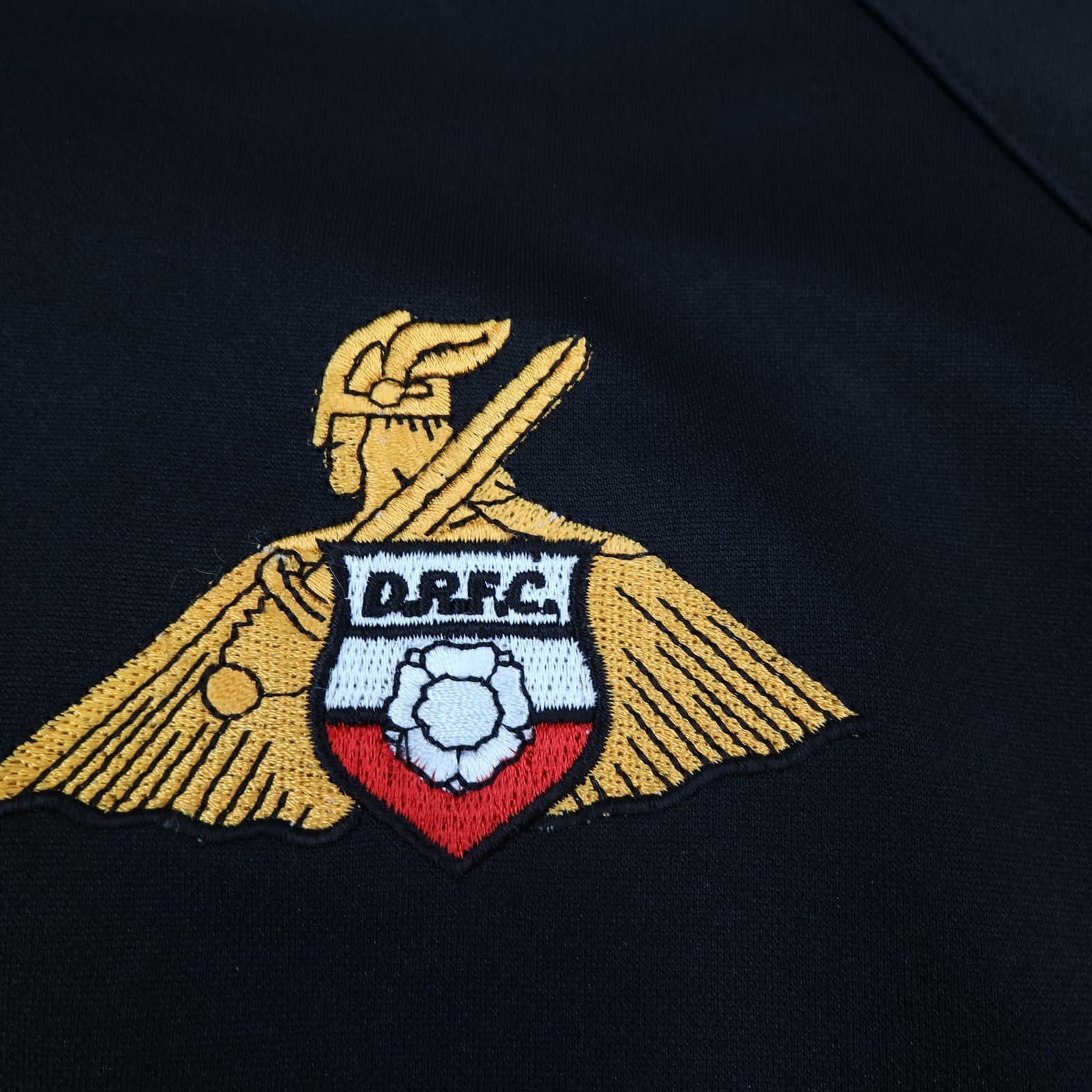 Doncaster Rovers Away Shirt Mens XL Black Red Football Vandanel 2008 2010 photo 3