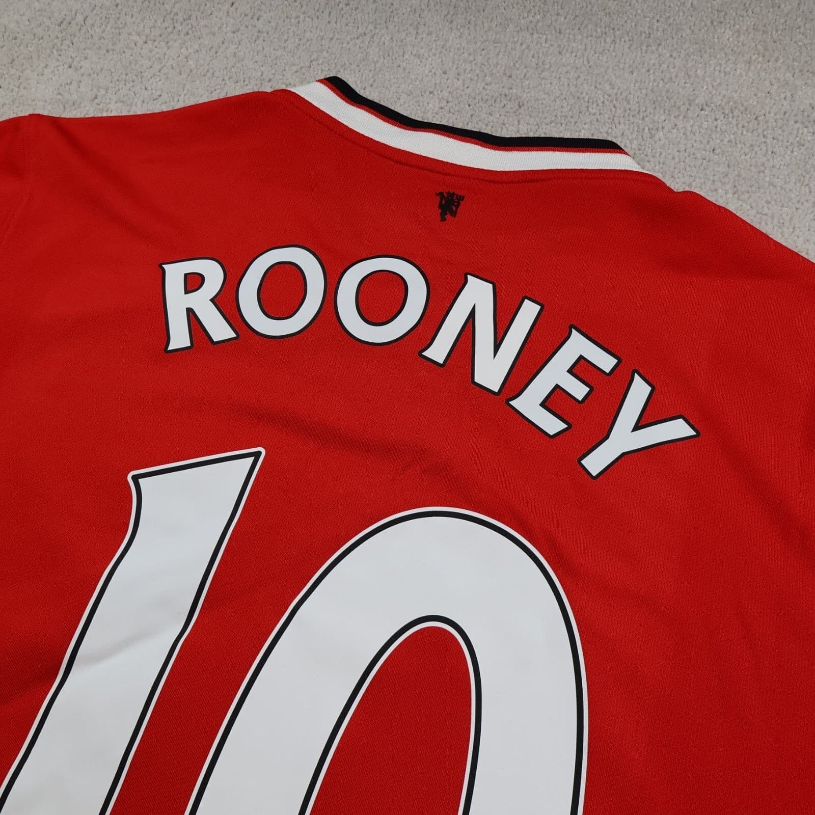 Manchester United Shirt Large Red Home Kit 2014 2015 Adidas Jersey Wayne Rooney photo 6