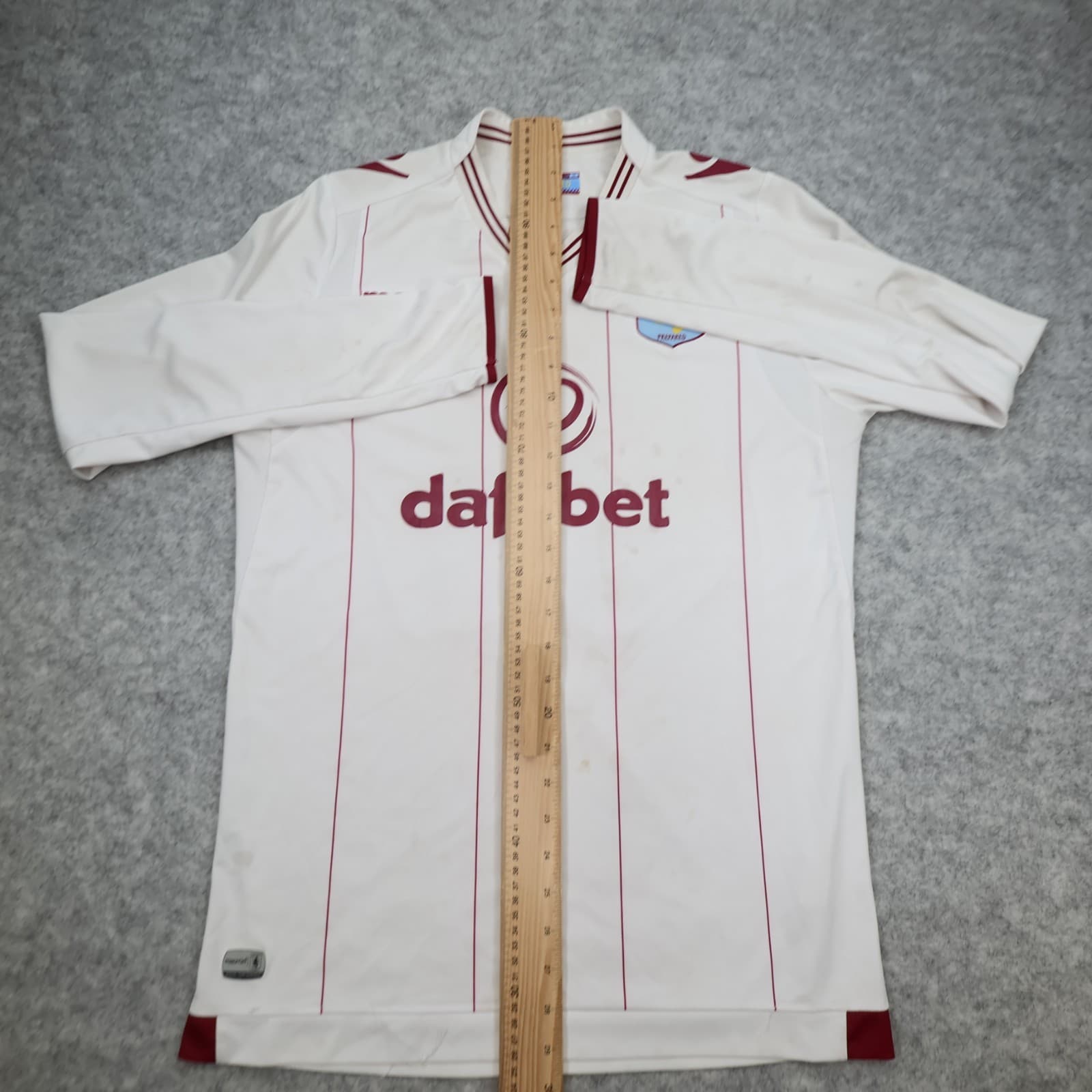 Aston Villa Shirt Medium White Away Kit 2014 2015 Macron Soccer Jack Grealish 40 photo 16