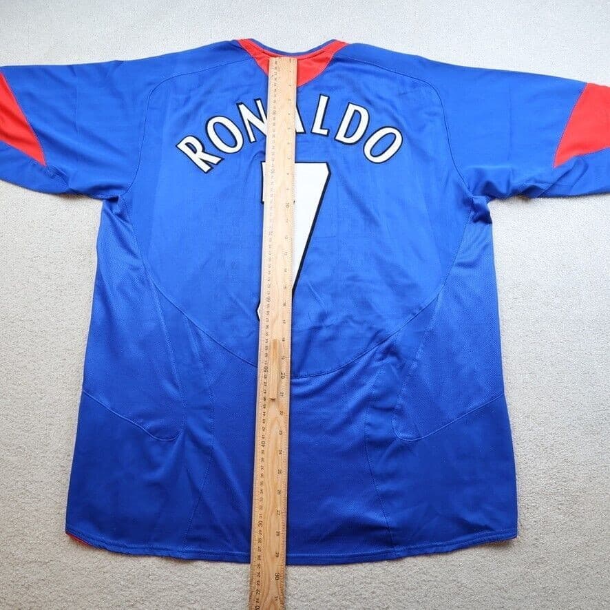 Manchester United Shirt Extra Large Blue Away Kit 2005 2006 Nike Jersey Ronaldo photo 10