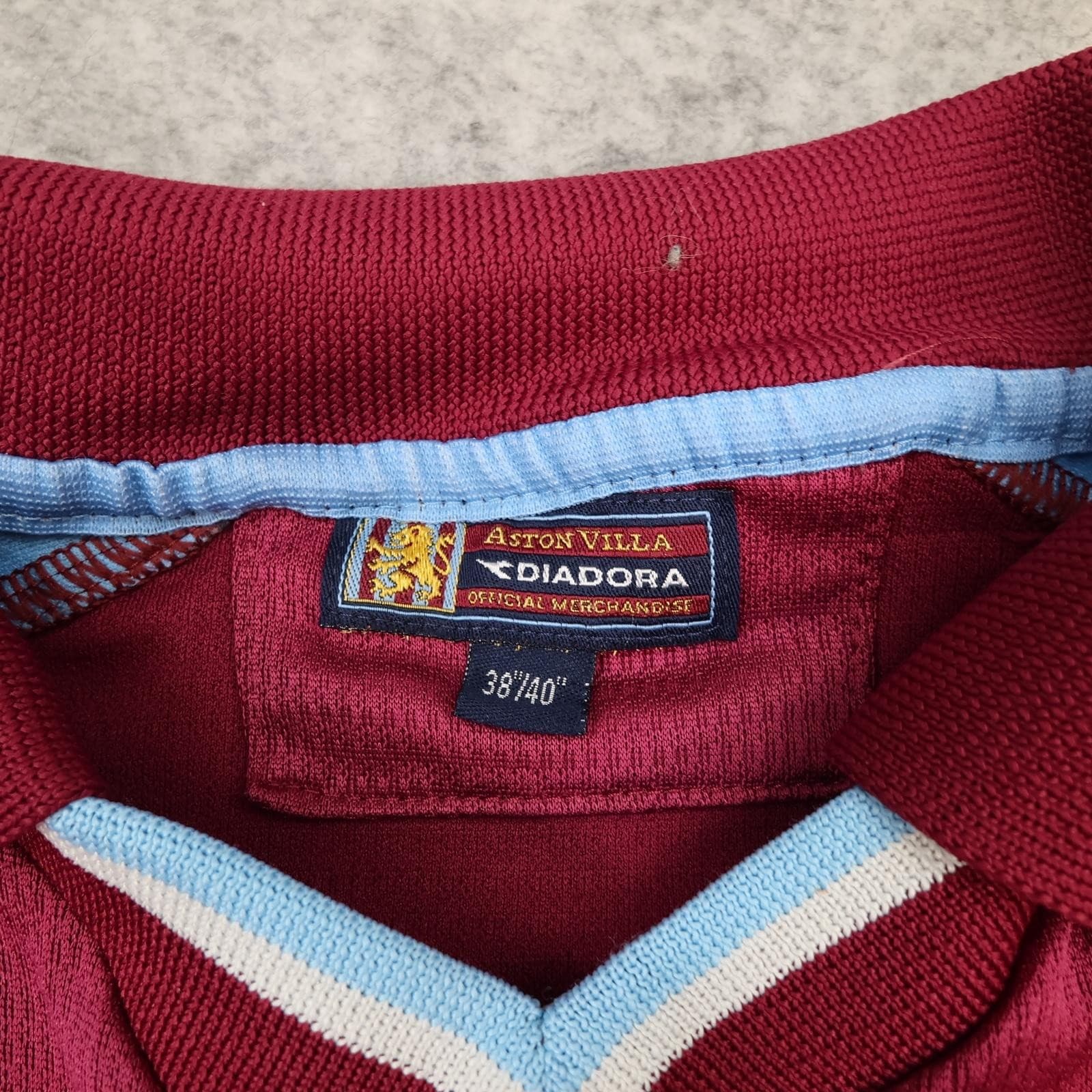 Vintage Aston Villa Shirt Mens Medium Red Home 2000 2002 Football Diadora NTL photo 11