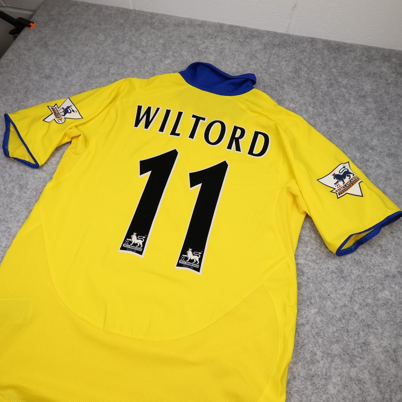 Arsenal Away Shirt Mens Large Yellow 2003 2004 Vintage Nike Wiltord 11 Jersey photo 8