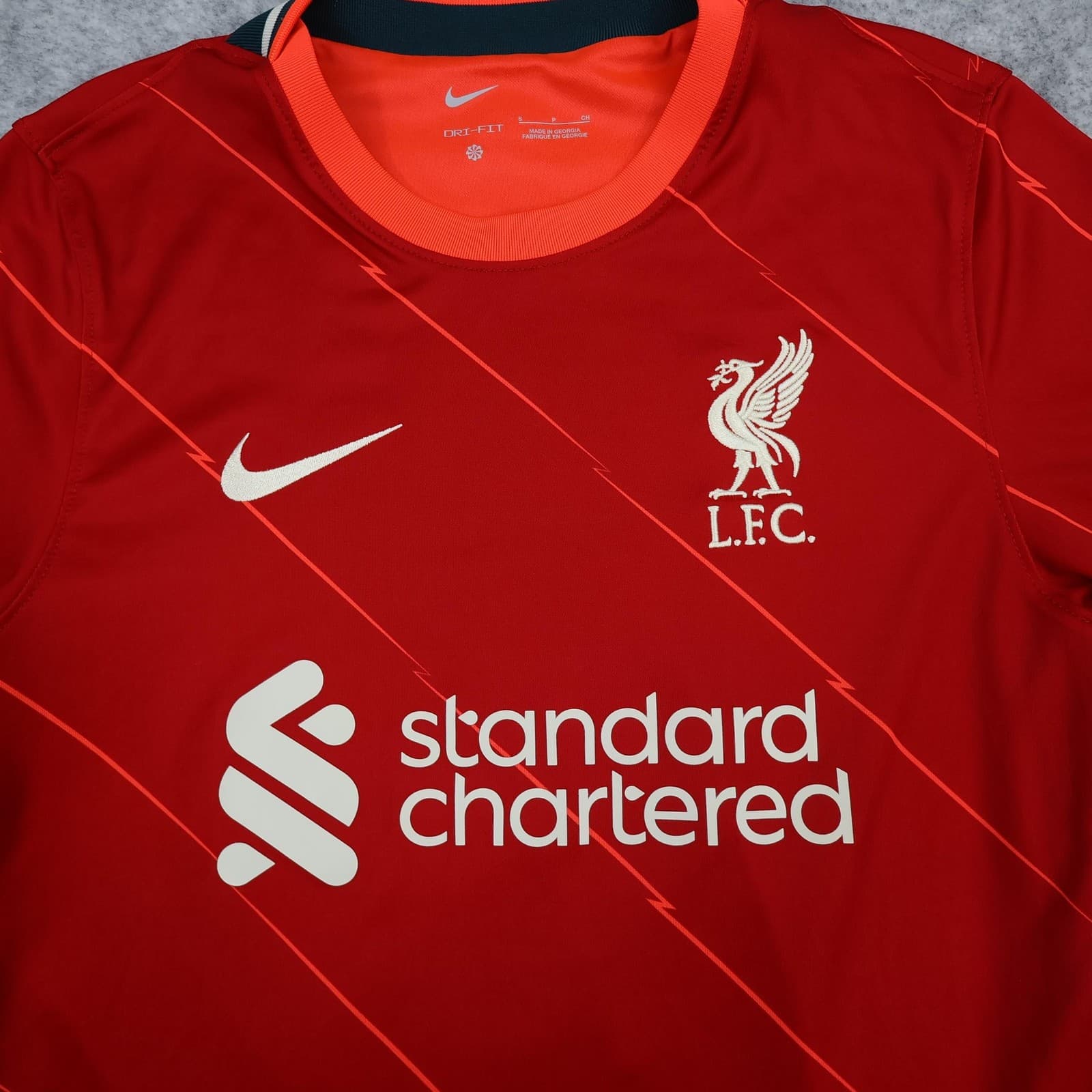 Liverpool Shirt Mens Small Red Home 2021 2022 Football Nike Virgil 4 Jersey photo 5