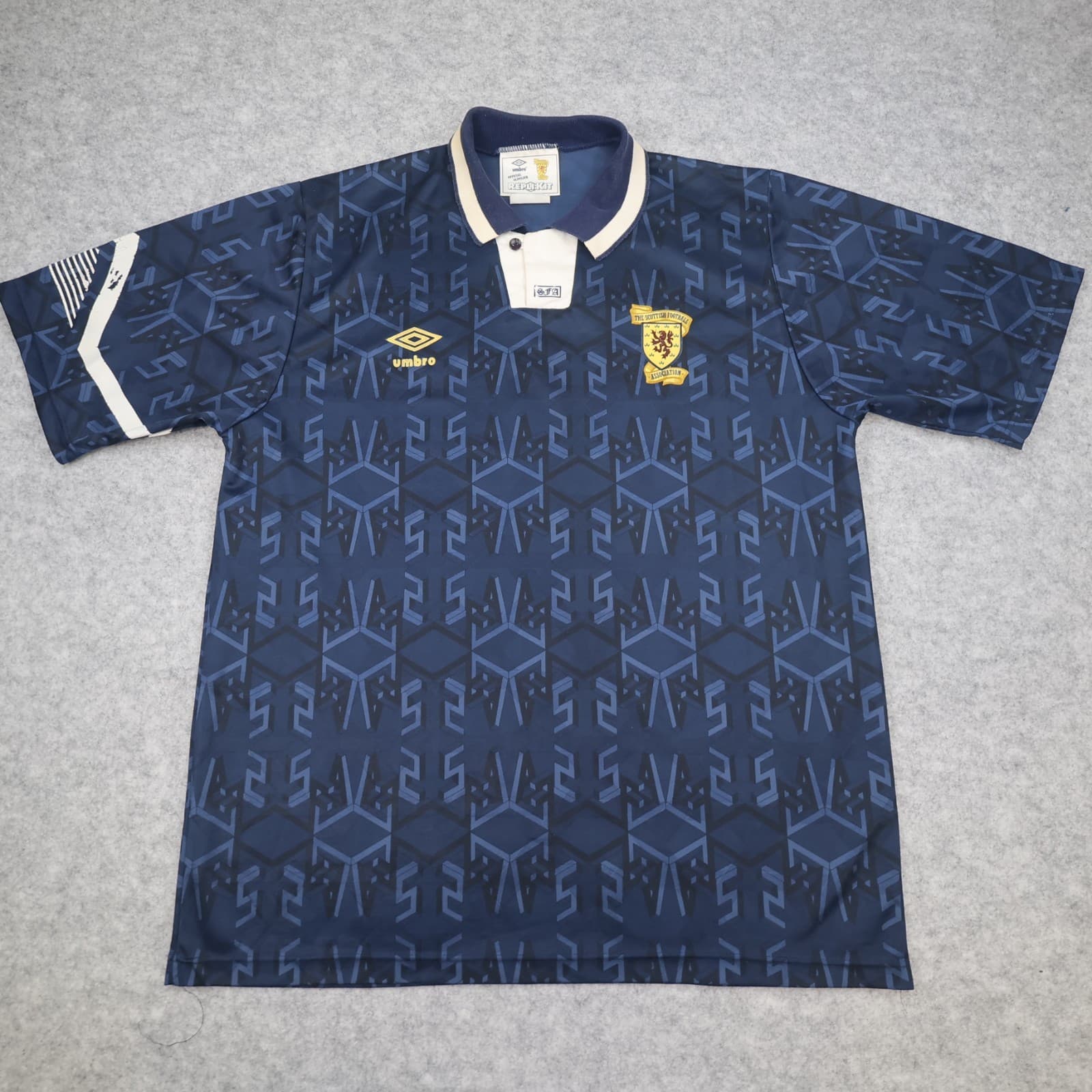 Vintage Scotland Football Shirt Large Blue Home Umbro 1991 1994 Soccer Jersey