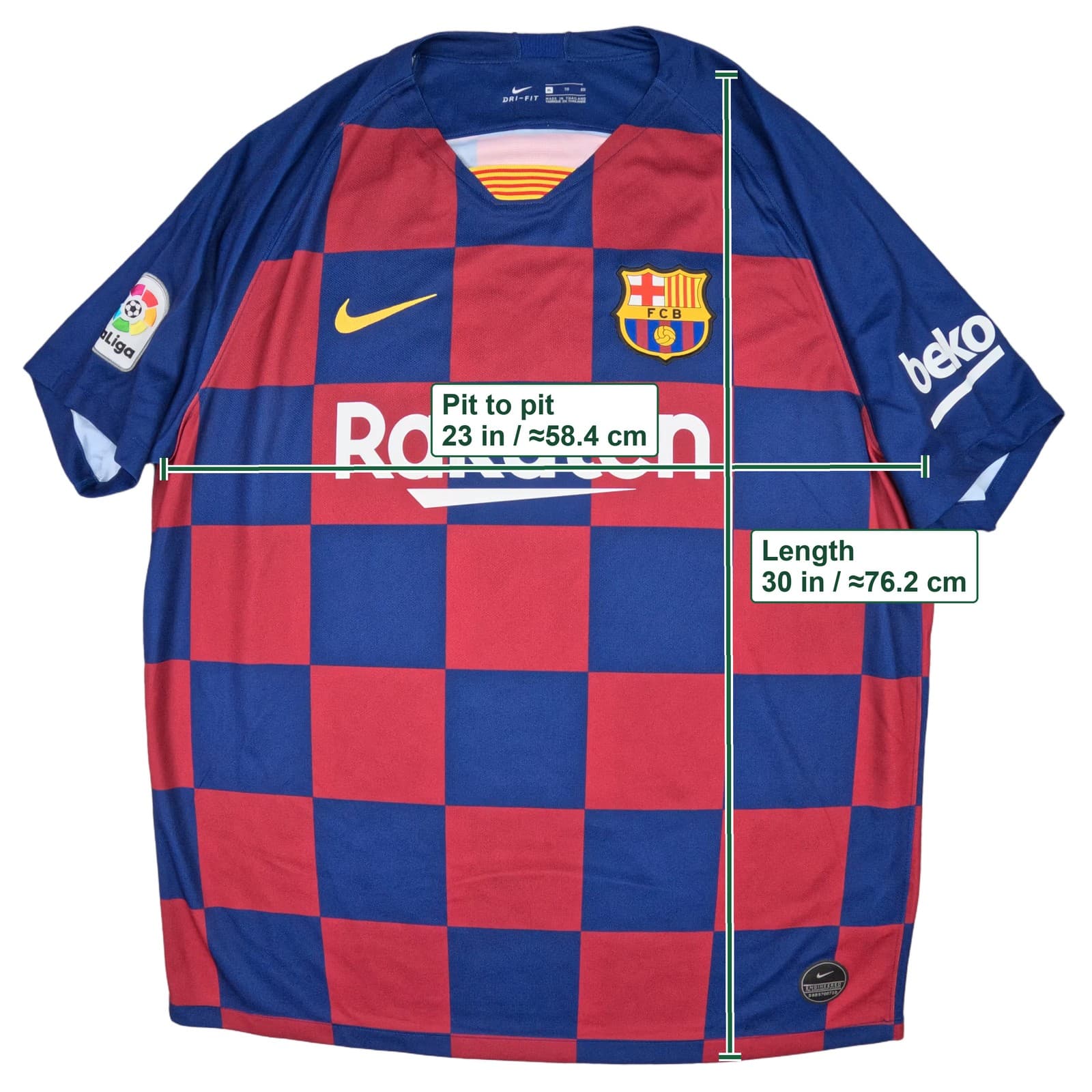 Barcelona Football Shirt Extra Large Blue Red Home 2019 2020 Nike Messi Jersey photo 5