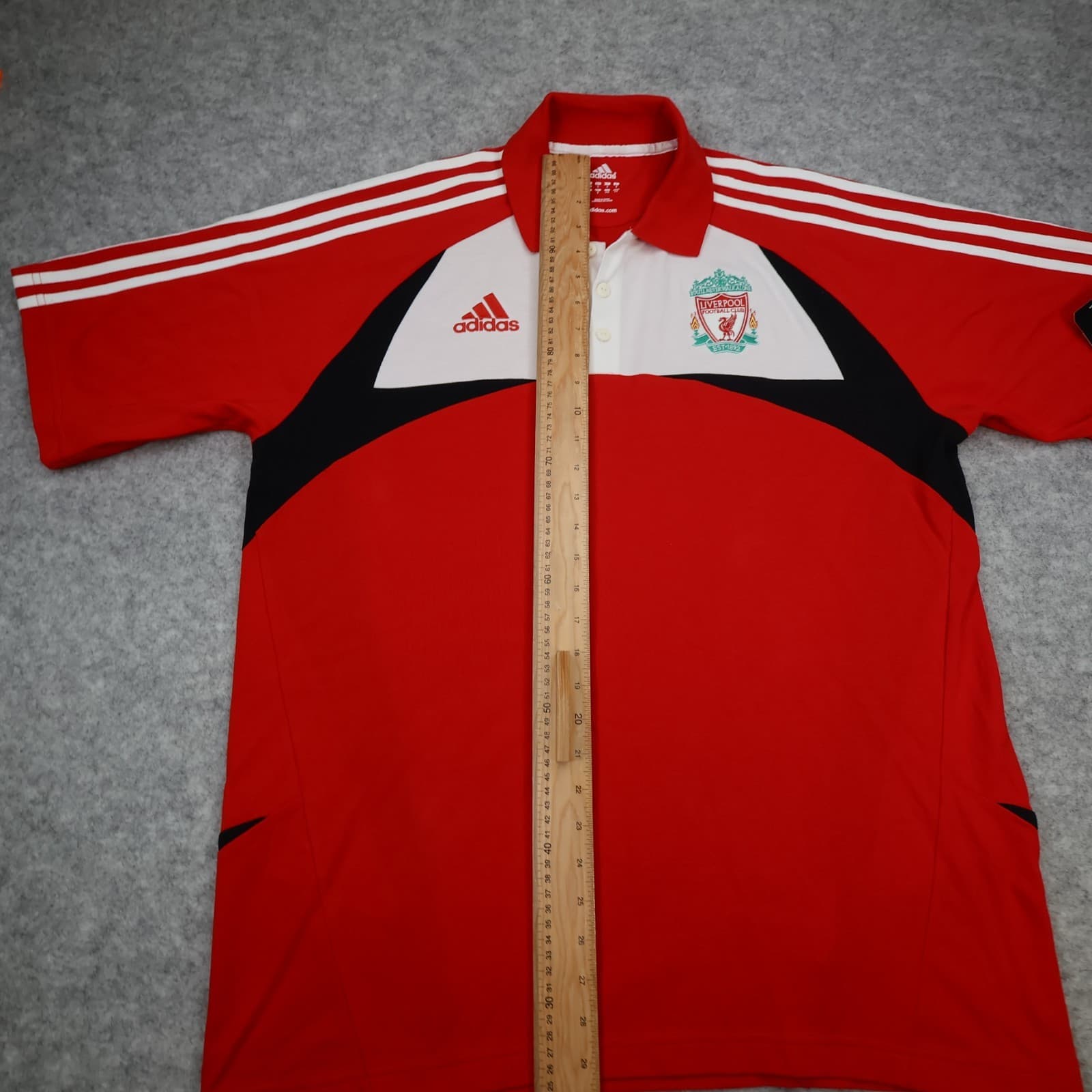 Liverpool Polo Shirt Extra Large Red Training Kit 2007 2008 Adidas Soccer XL photo 11