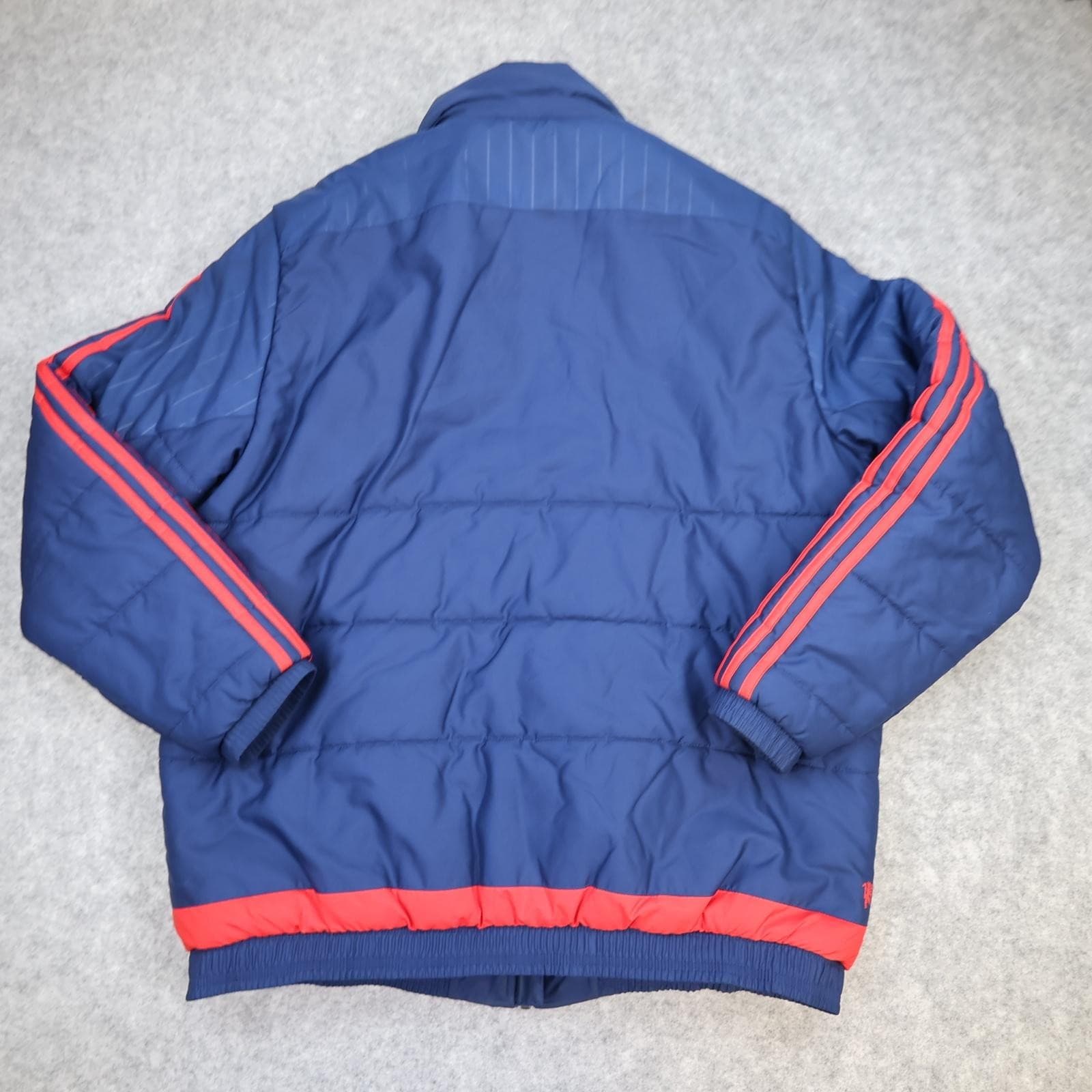 Manchester United Jacket Mens Large Navy Blue EPL 2015 2016 Adidas AON Padded photo 6