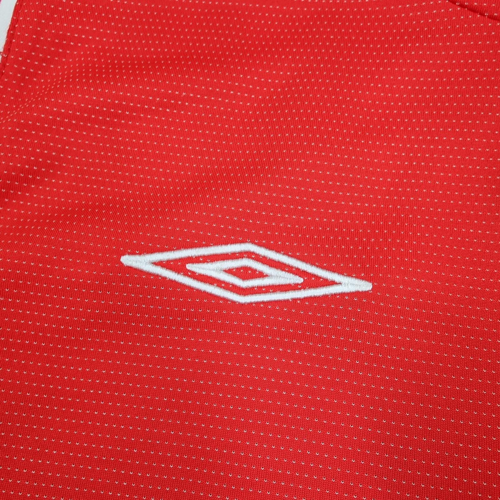 Vintage England Away Shirt Mens Large Red 2004 2006 Soccer Jersey Umbro Beckham photo 6