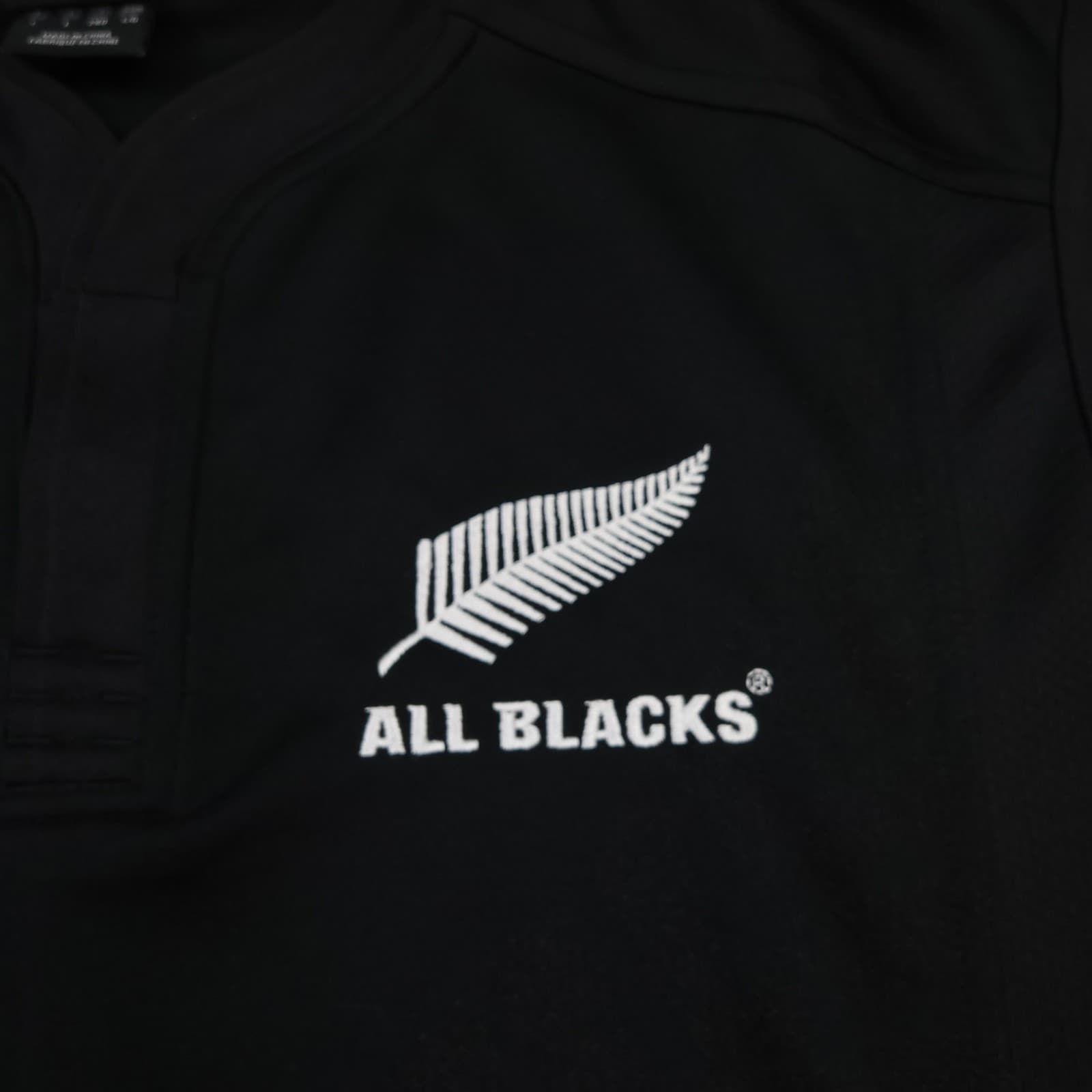 New Zealand All Blacks Shirt Mens Large Black Rugby Adidas 2009 2010 Jersey photo 3