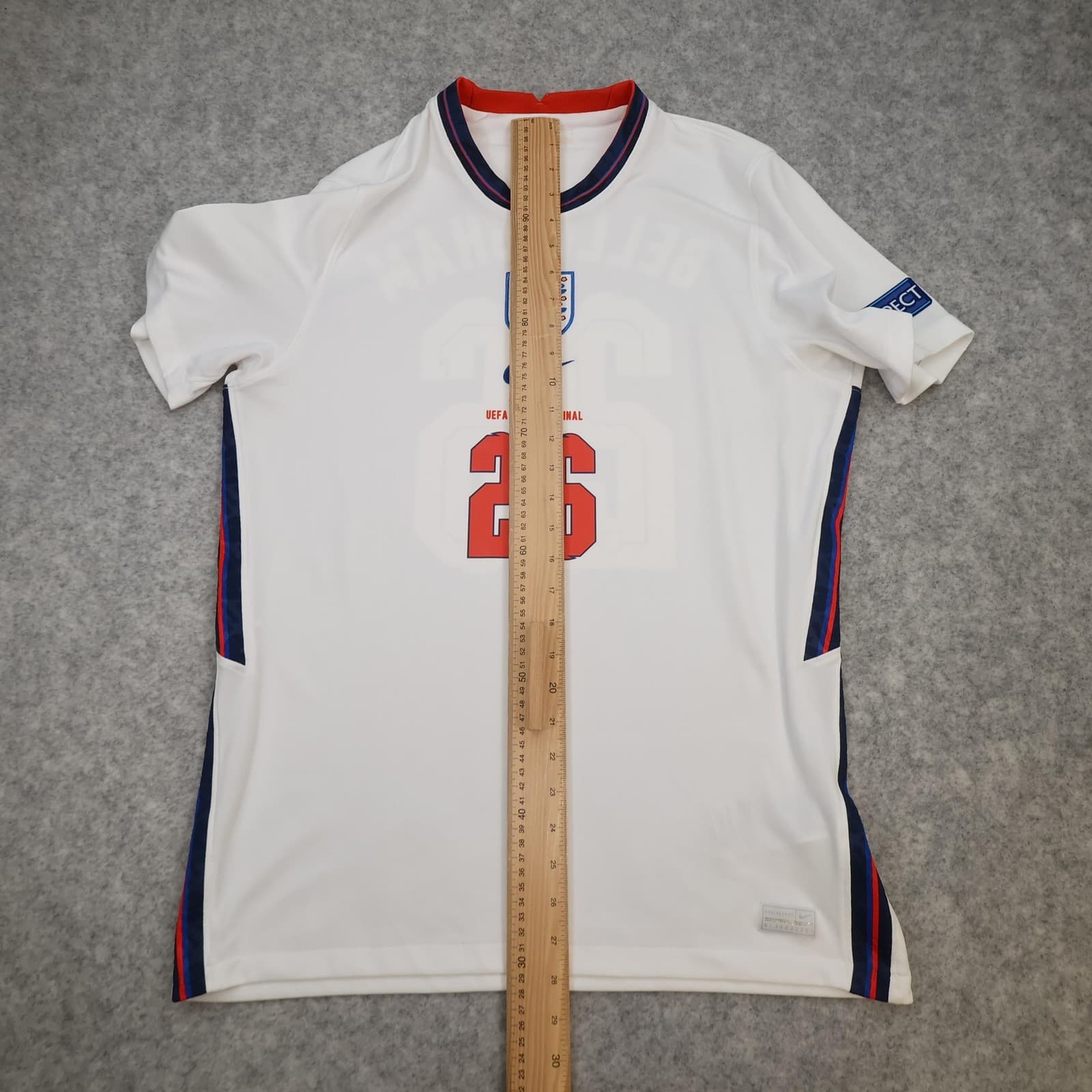 England Home Shirt Mens Large White Euro 2020 2021 Final Nike Bellingham 26 photo 16