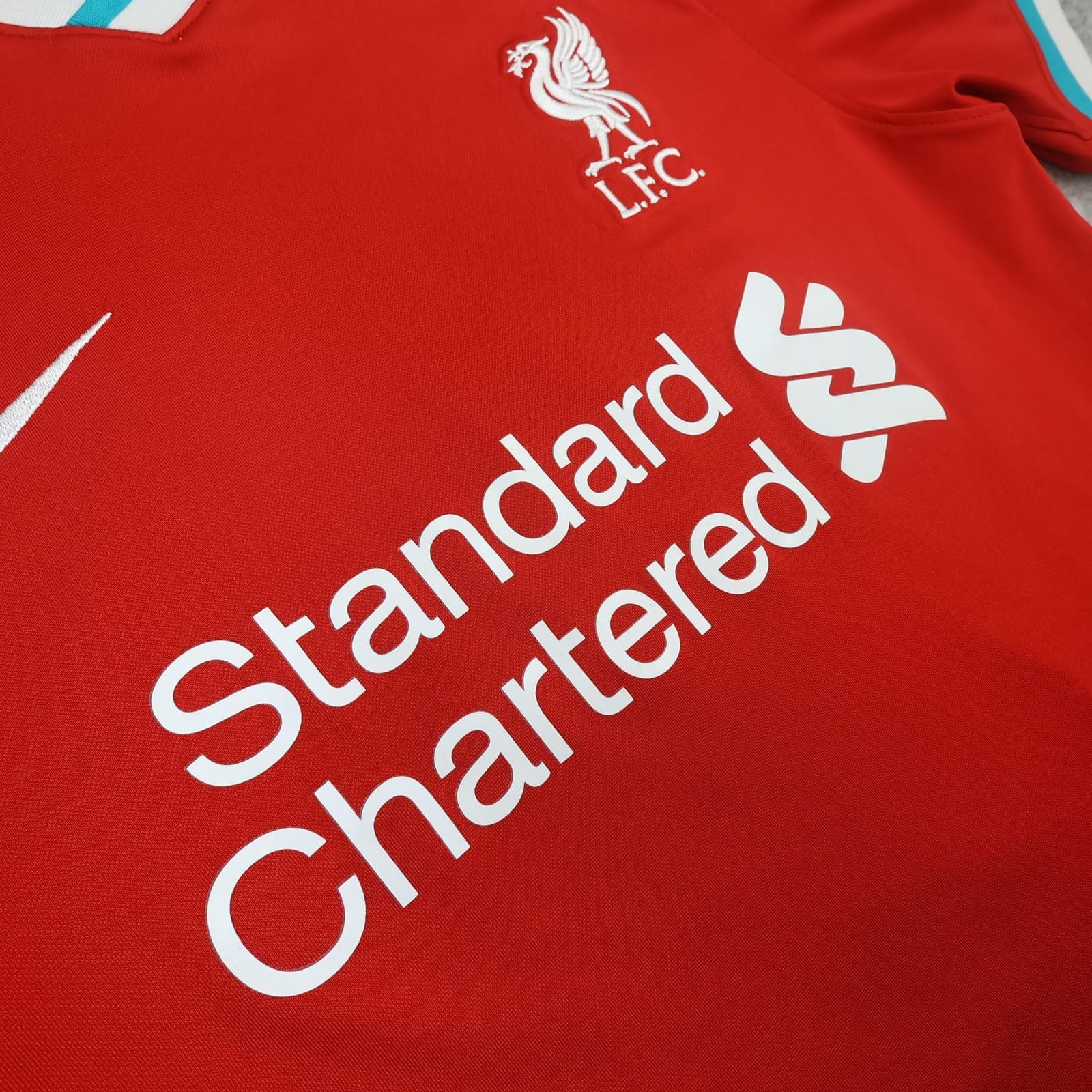 Liverpool Shirt Mens Medium Red Home 2020 2021 Football Nike Fabinho 3 Jersey photo 7