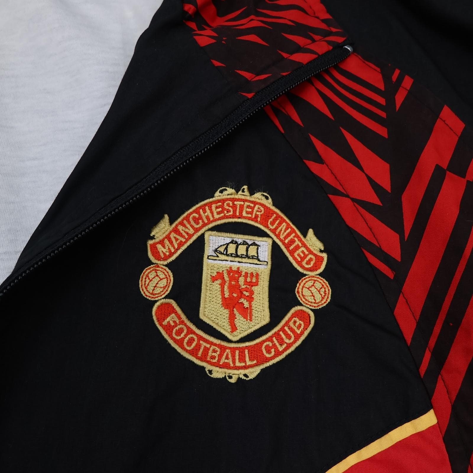 Vintage Manchester United Jacket Mens Medium Black 1992 1993 Umbro Track Top 90s photo 4