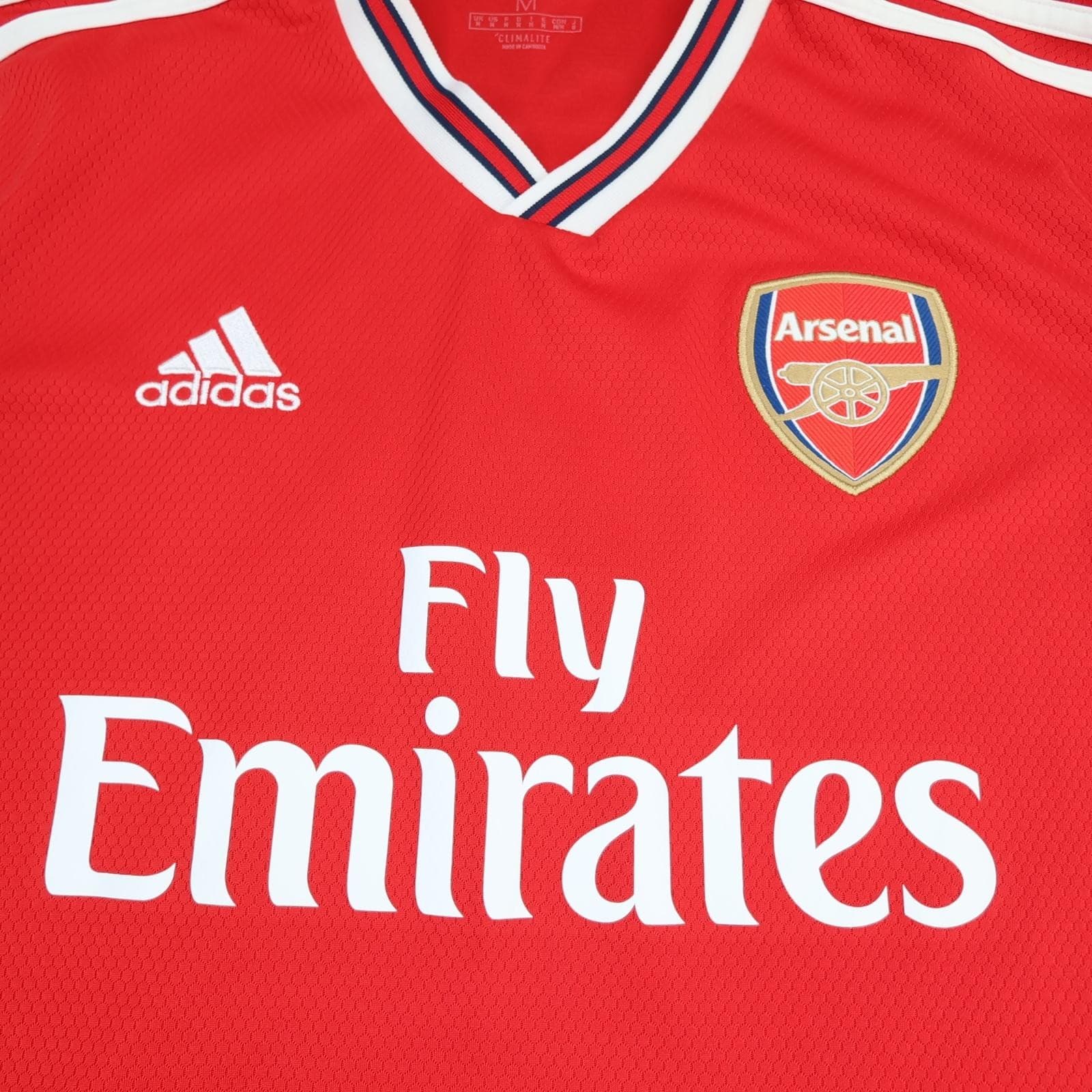 Arsenal Shirt Mens Medium Red Home 2019 2020 Football Adidas Fly Emirates Saka 7 photo 3