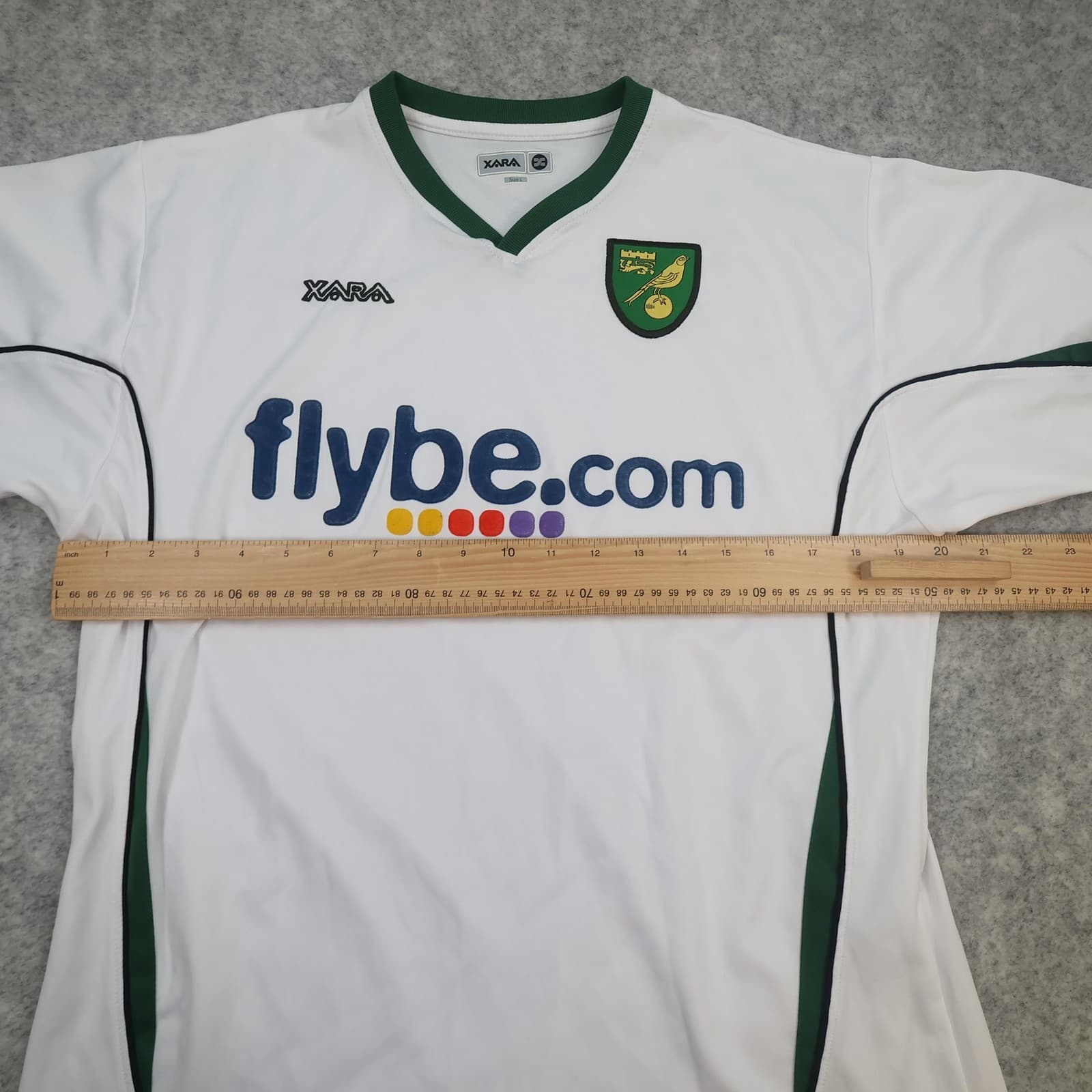 Norwich City Shirt Mens Large White Away 2006 2007 Xara Flybe Soccer Jersey photo 11