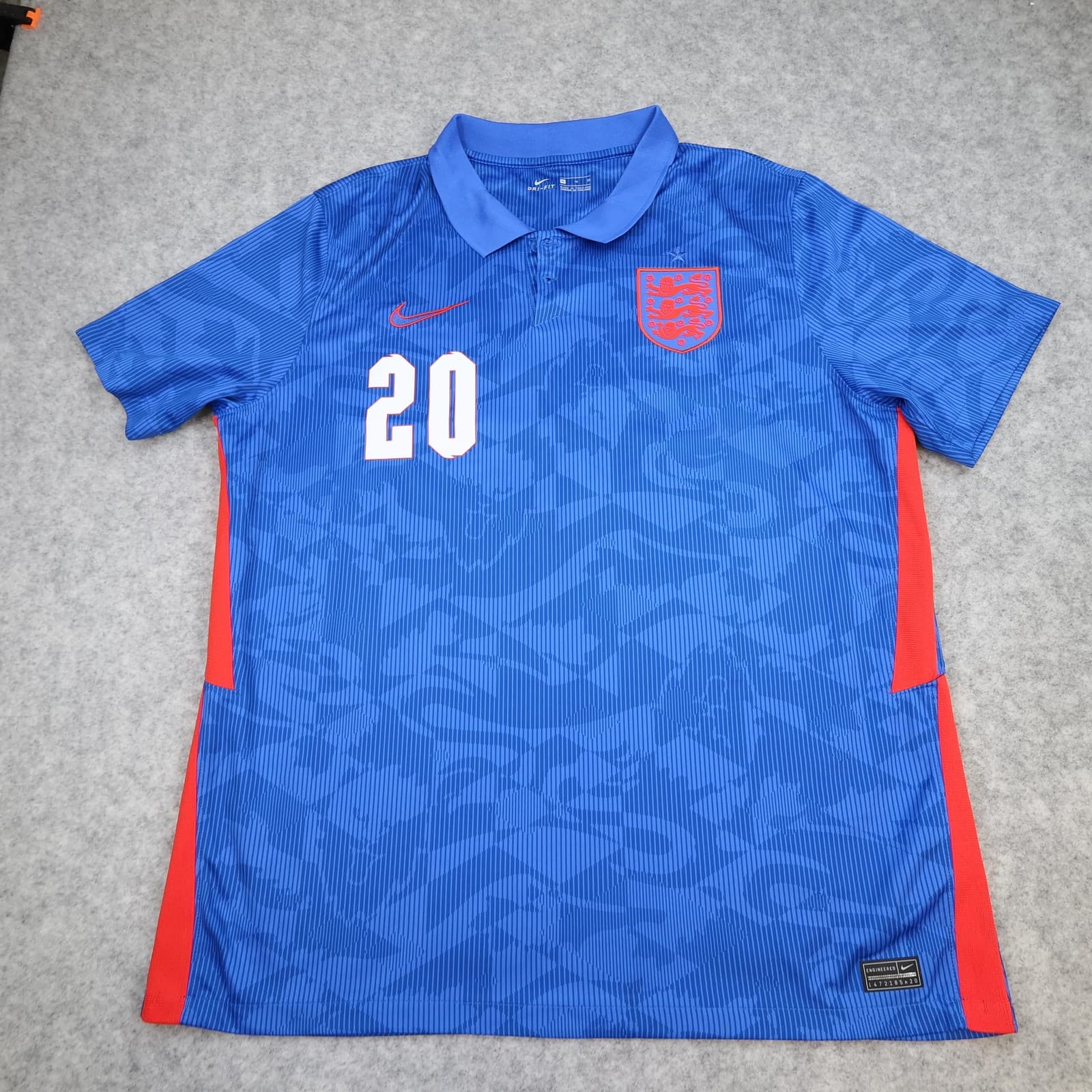 England Away Shirt Mens XL Blue 2020 2021 Football Nike Dri Fit Foden 20 photo 2
