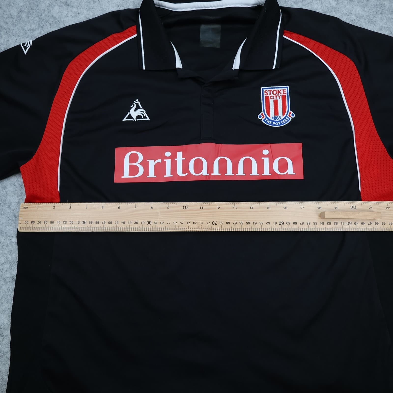 Stoke City Shirt Extra Large Black Away Kit 2009 2010 Le Coq Sportif Jersey photo 10