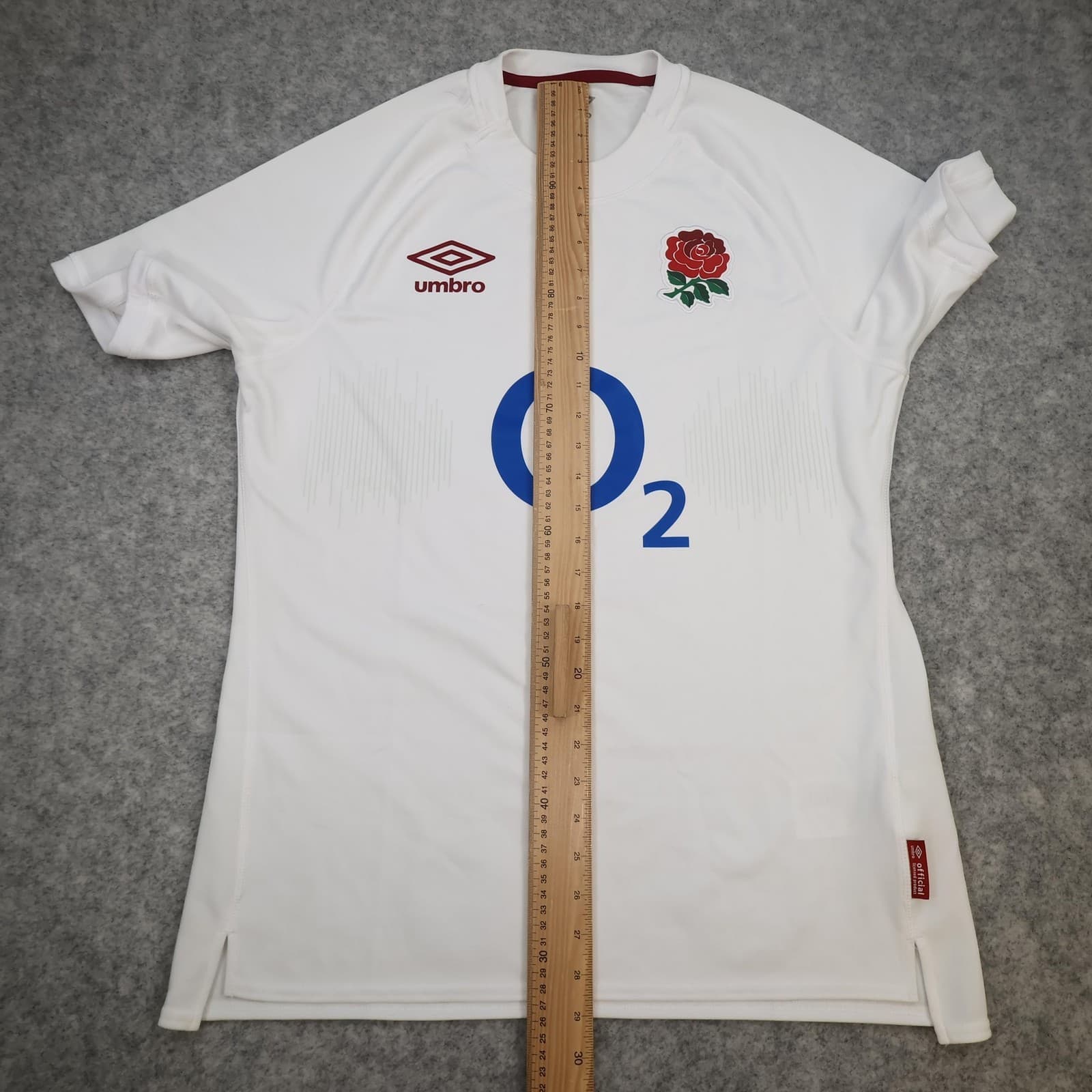 England Rugby Shirt Mens Large White Home Rugby Union Umbro 2024 Jersey Top photo 13