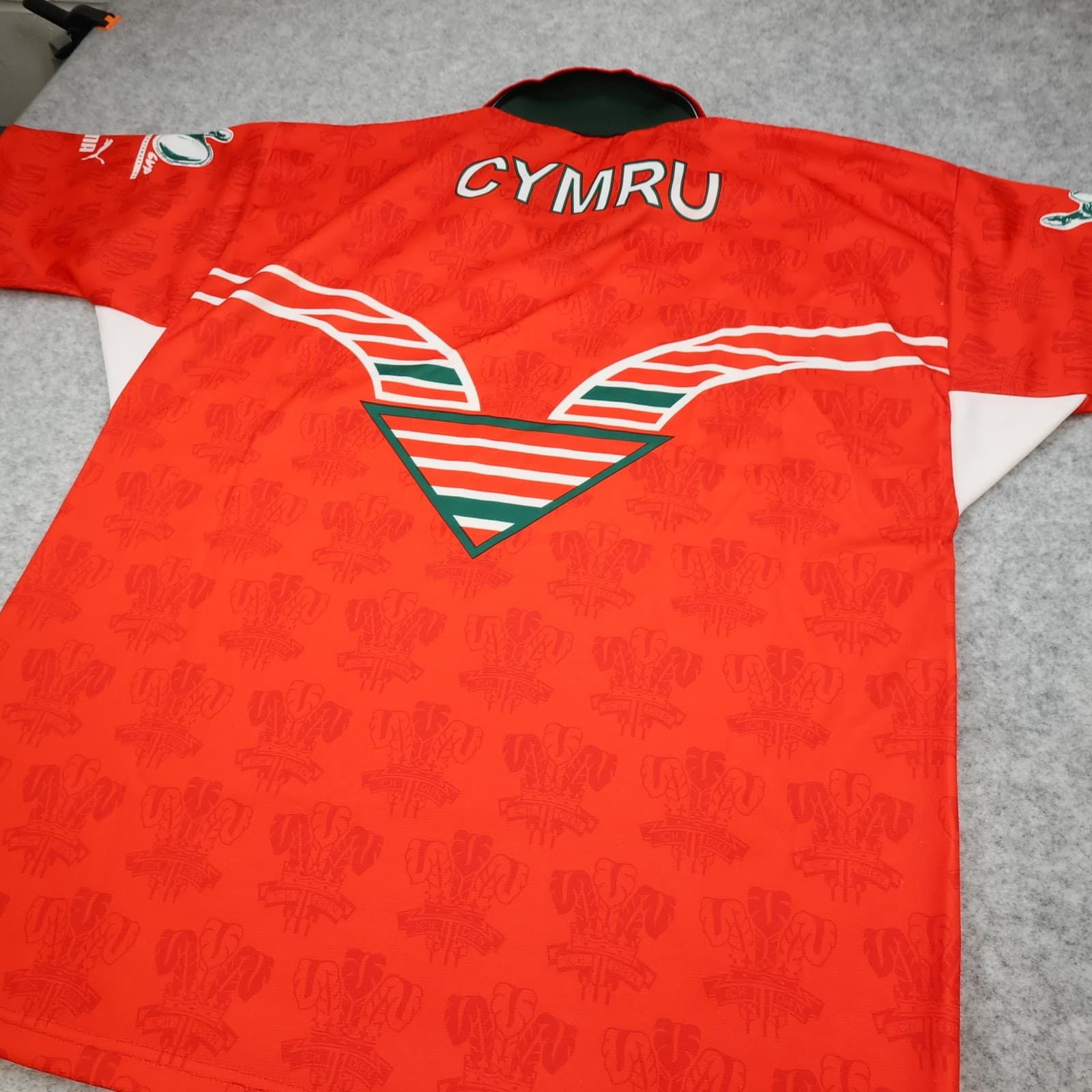 Vintage Wales Rugby League Shirt Mens XL Red Puma 1995 John Smith's Jersey photo 9