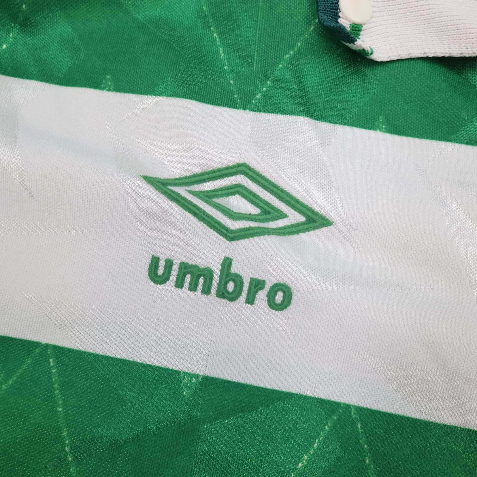 Vintage Celtic Football Shirt Medium Green Home Kit 1989 1991 Umbro Jersey photo 5