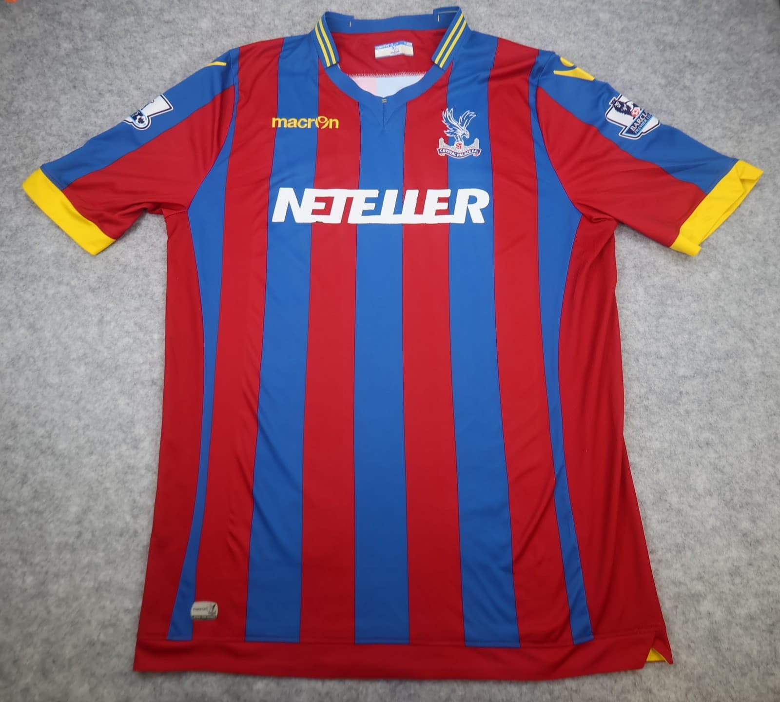 Crystal Palace Shirt 4XL Red Blue Home Kit 2014 2015 Macron Soccer Jersey 48"
