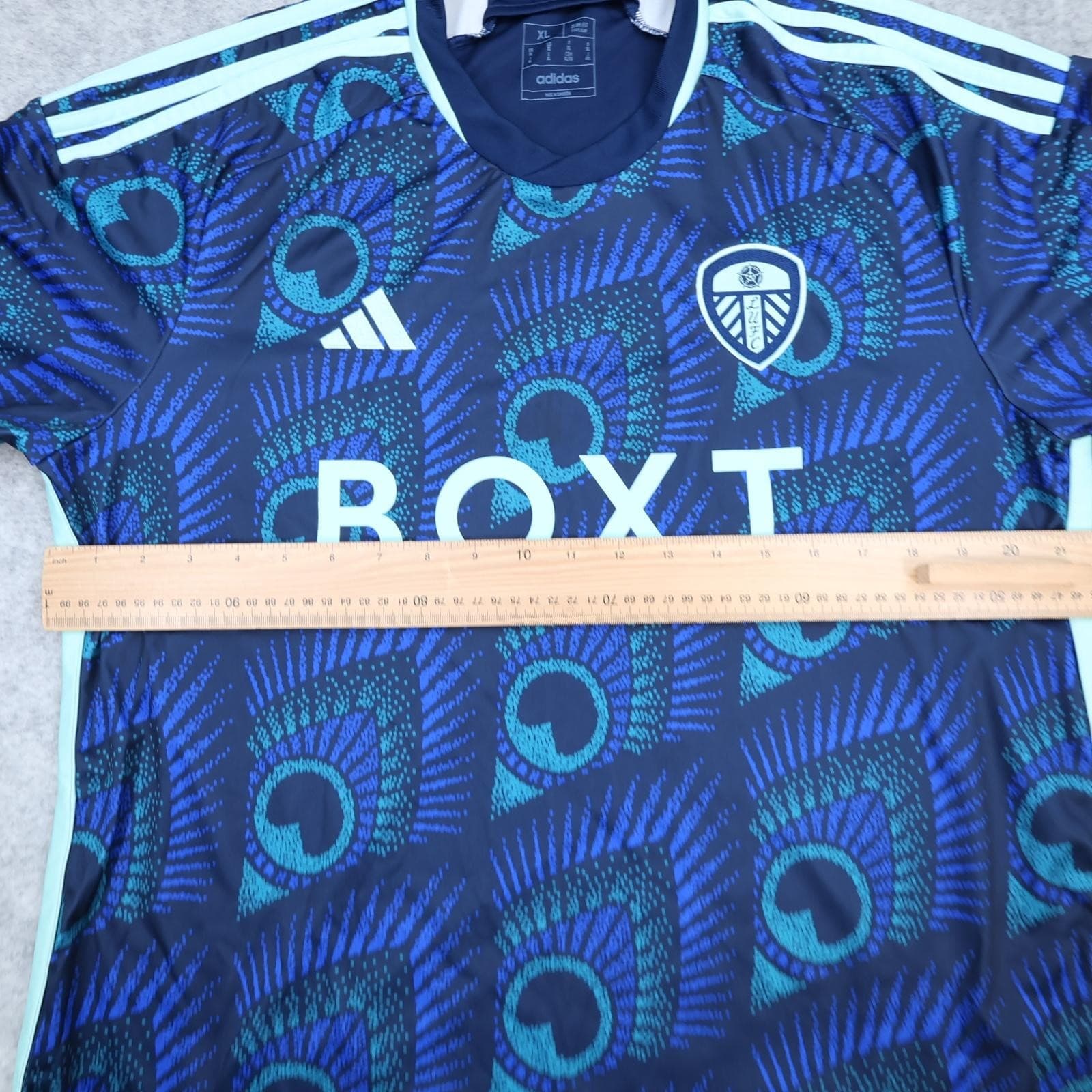 Leeds United Shirt Mens XL Blue 3rd Kit 2023 2024 EFL Football Adidas BOXT photo 9