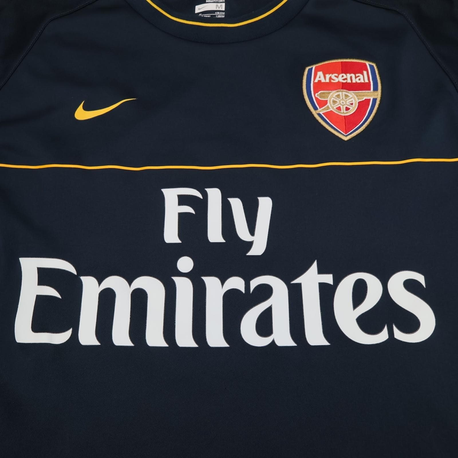 Arsenal Training Shirt Mens Medium Blue 2008 2009 Nike Emirates Soccer Jersey photo 3