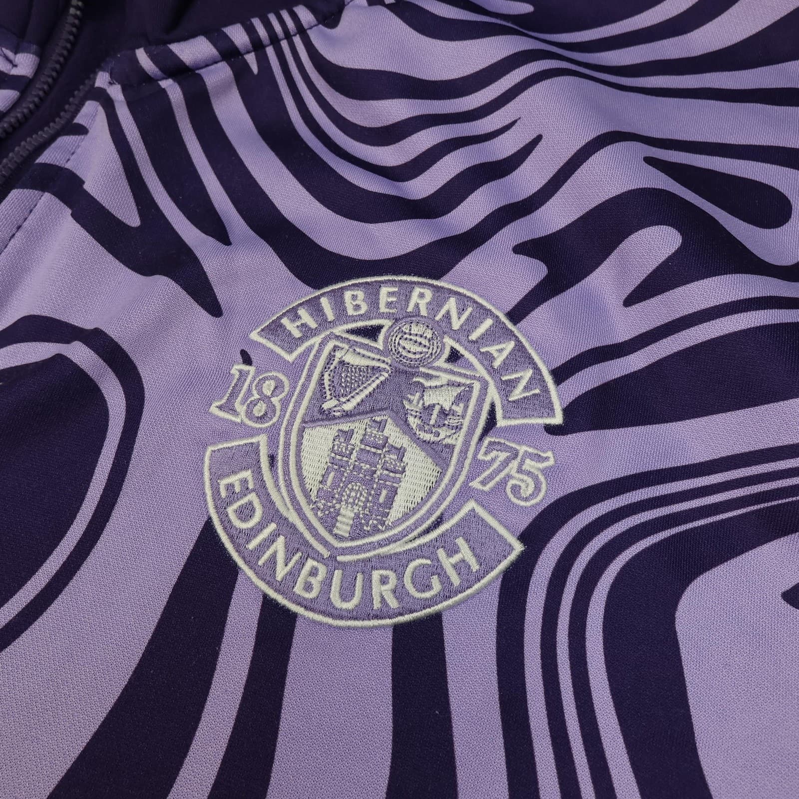Hibernian Training Top Mens 4XL Purple 2024 Tracksuit Soccer Pullover 1/4 Zip photo 4