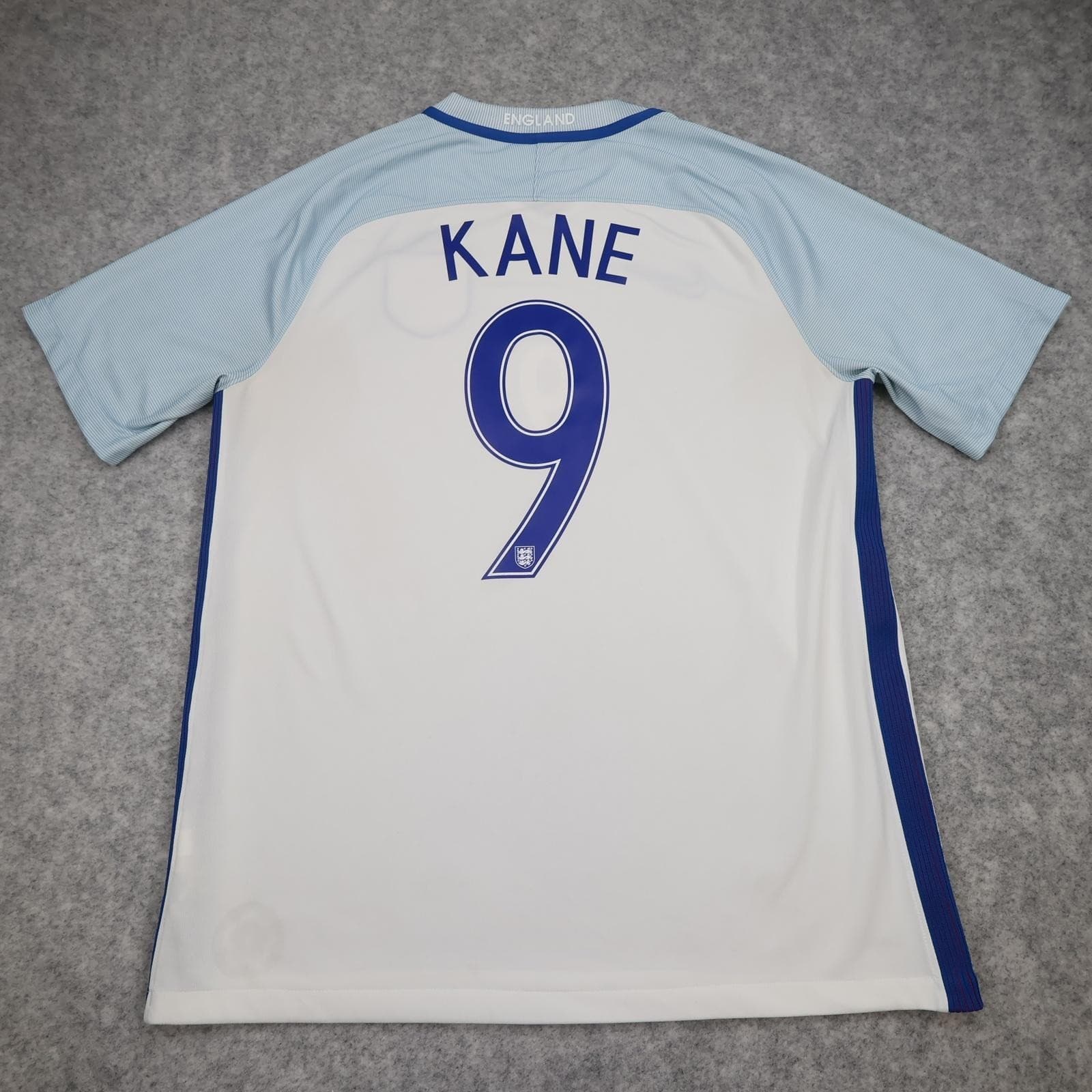 England Home Shirt Mens Large White 2016 2017 Football Nike Dri Fit Kane 9
