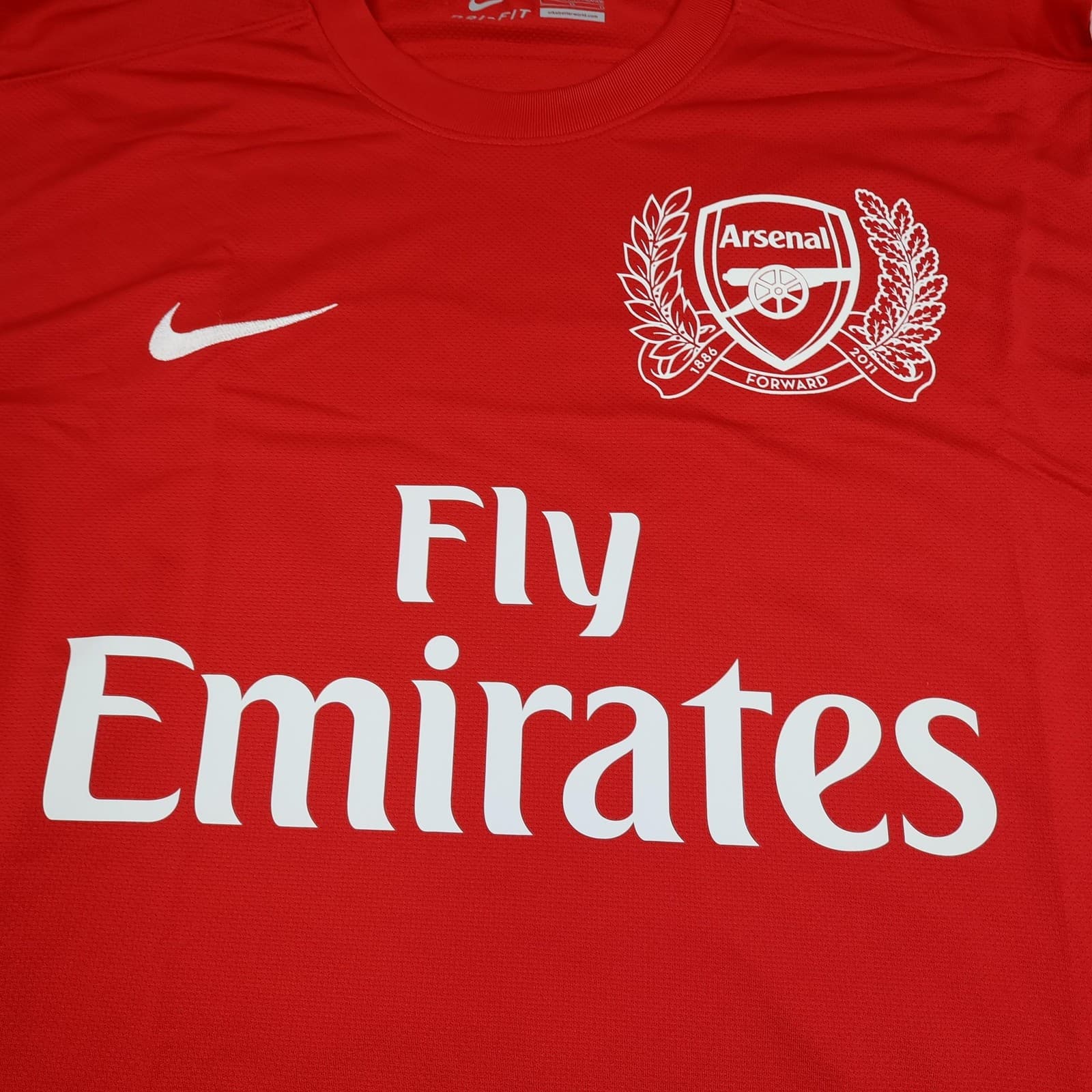 Arsenal Shirt Mens Large Red Home 2011 2012 Football Nike Henry 12 Soccer Jersey photo 3