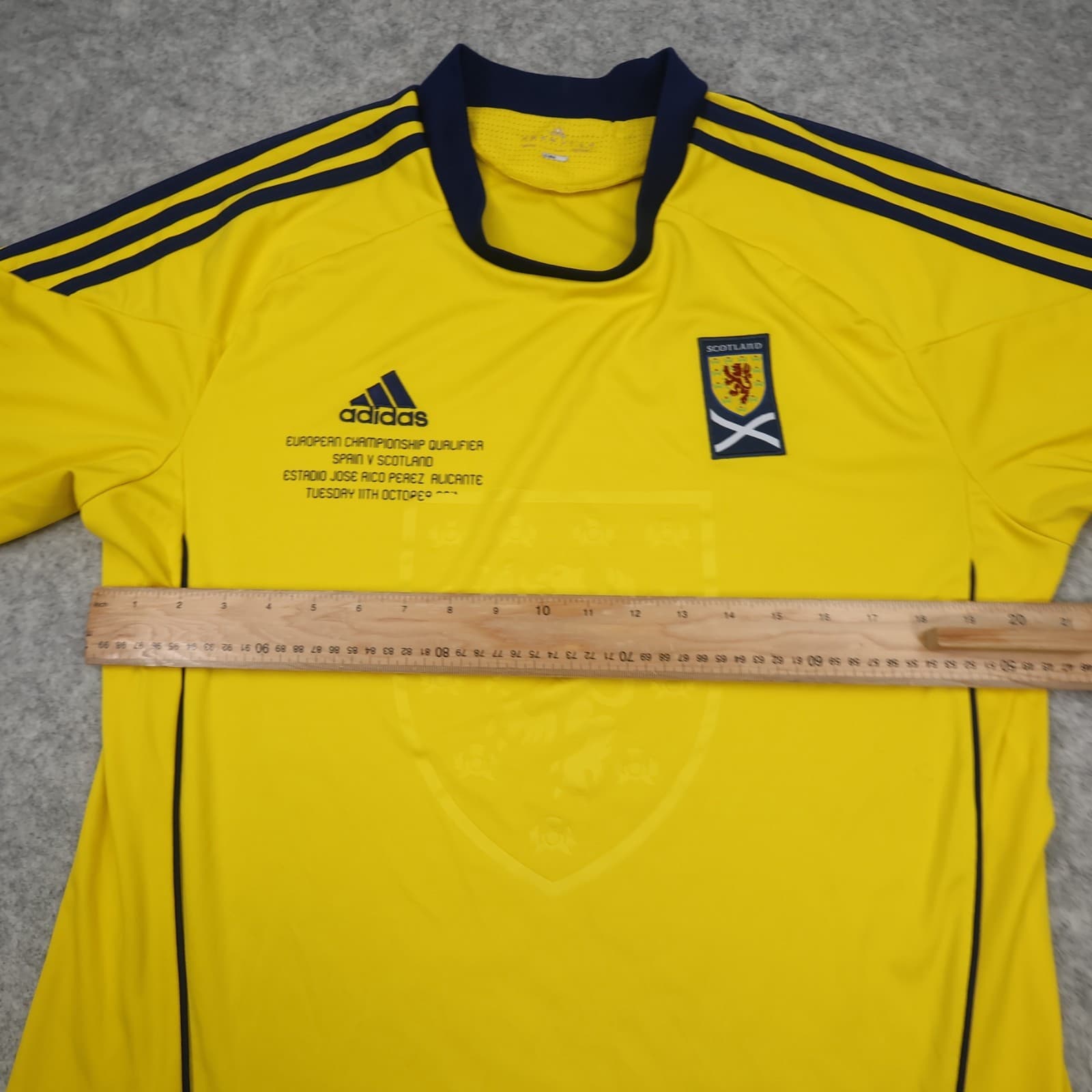 Scotland Football Shirt Large Yellow Away Adidas 2010 2011 Soccer Jersey photo 10