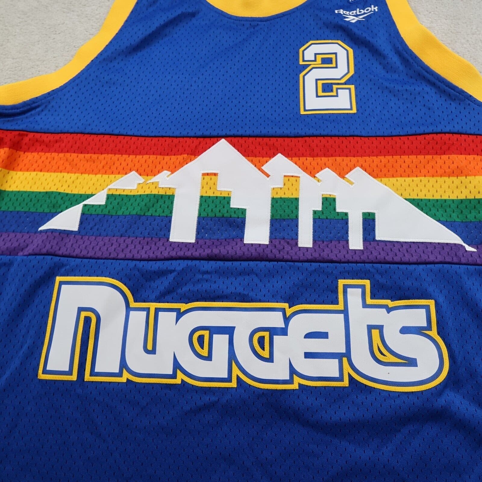 Denver Nuggets Jersey 2XL Reebok NBA Alex English Hardwood Classics 1987 1988 photo 3