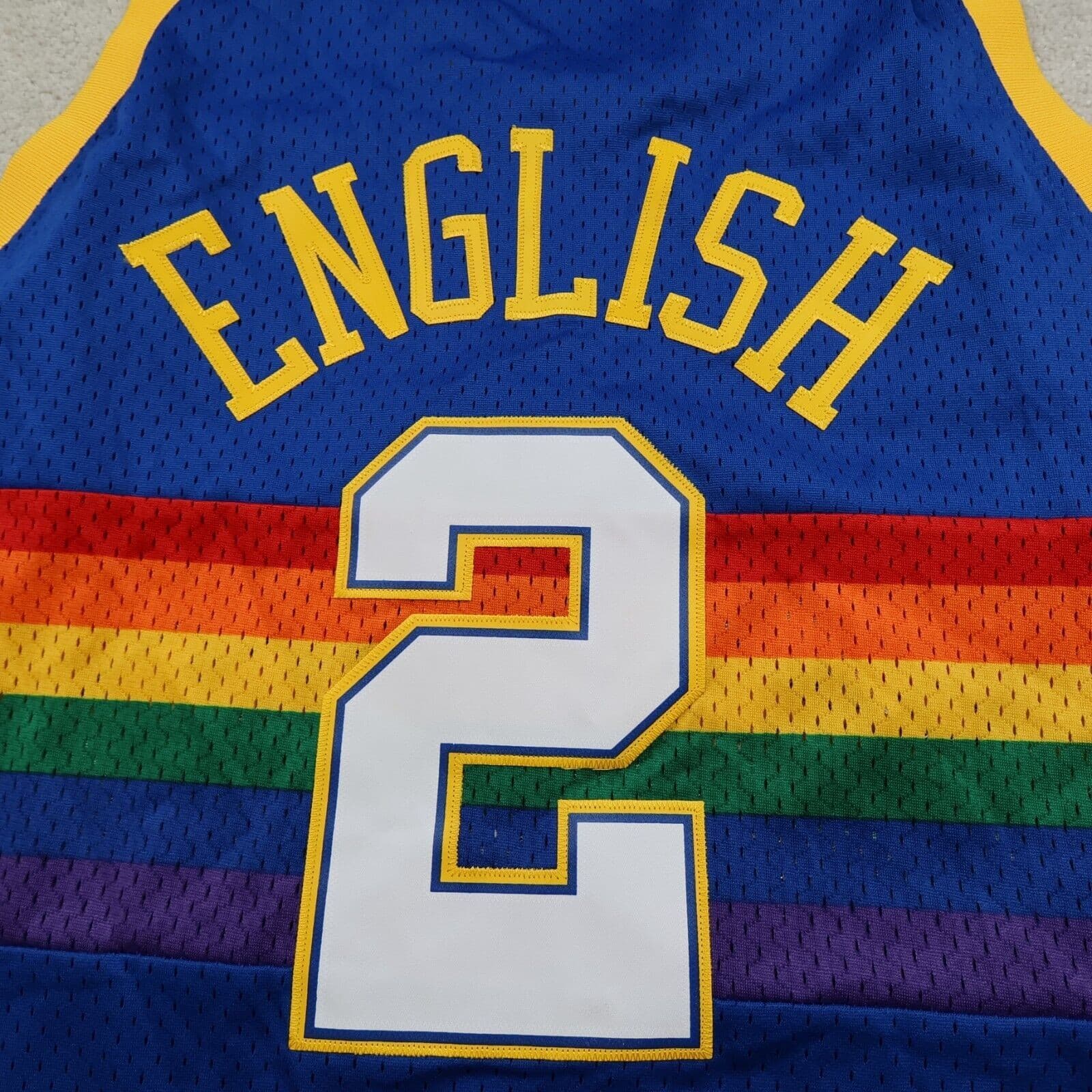 Denver Nuggets Jersey 2XL Reebok NBA Alex English Hardwood Classics 1987 1988 photo 10