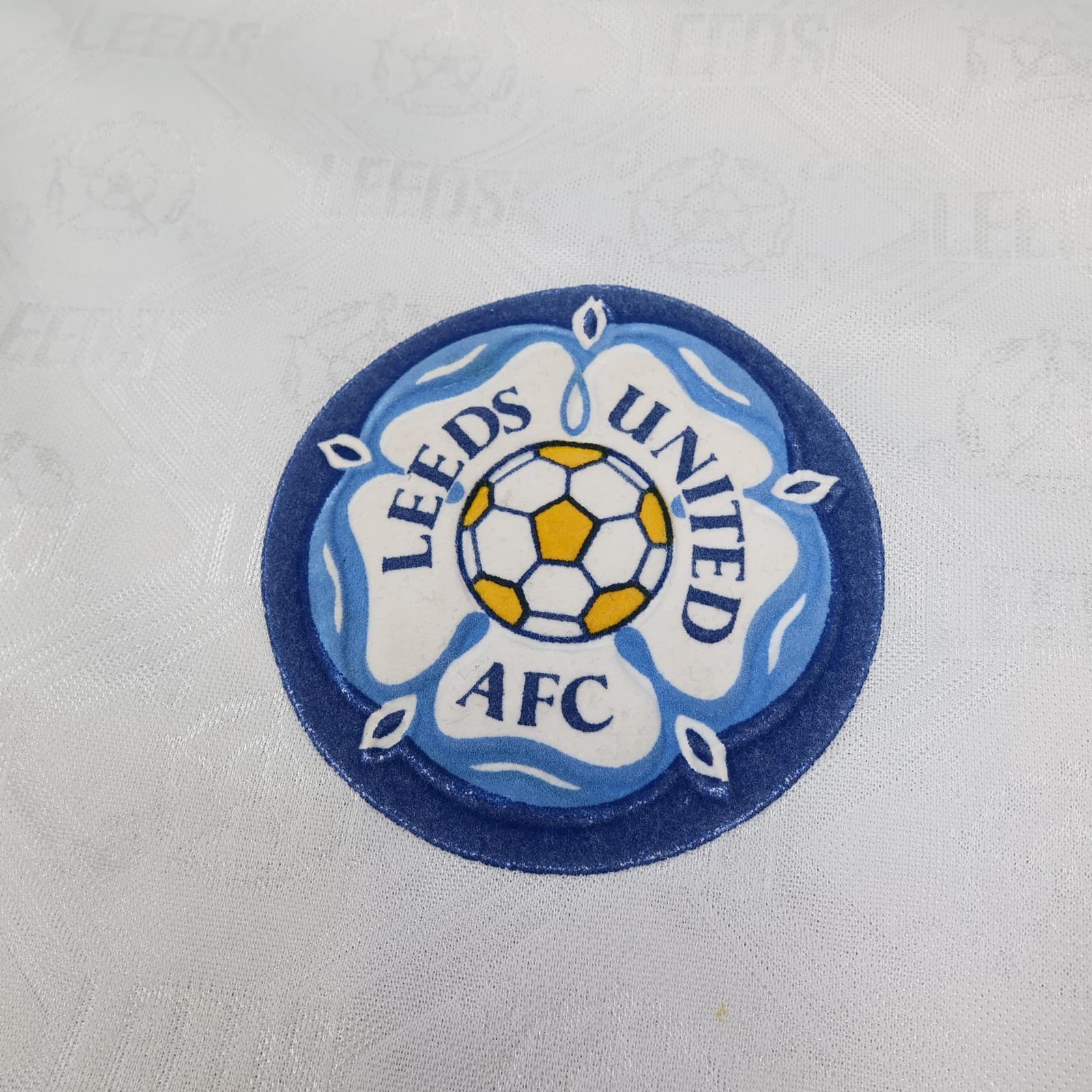 Vintage Leeds United Shirt Mens Large White Home Admiral 1992 1993 Soccer Jersey photo 6