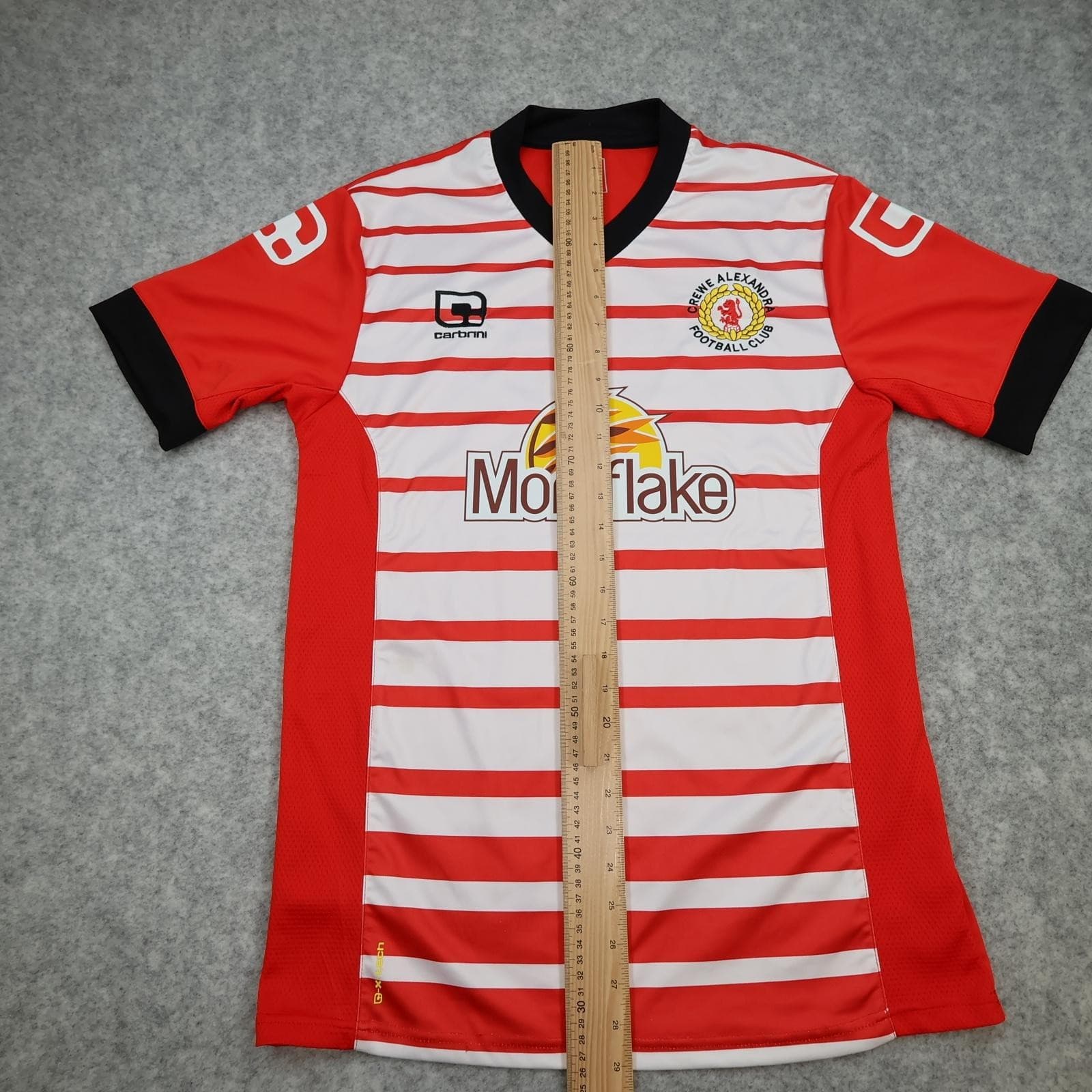 Crewe Alexandra Shirt Mens Medium Red EFL 2016 2017 Carbrini Mornflake Jersey photo 11
