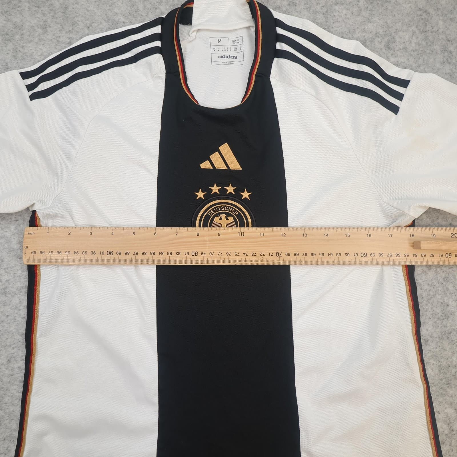 Germany Home Shirt Mens Medium White 2022 2023 Football Adidas Soccer Jersey photo 7
