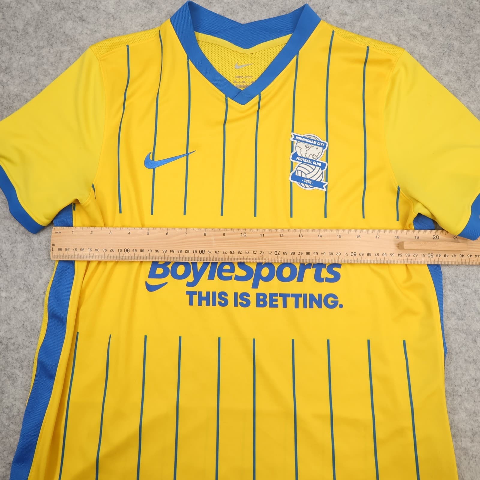 Birmingham City Shirt Extra Large Away shirt Yellow Nike 2021 2022 Soccer Jersey photo 11