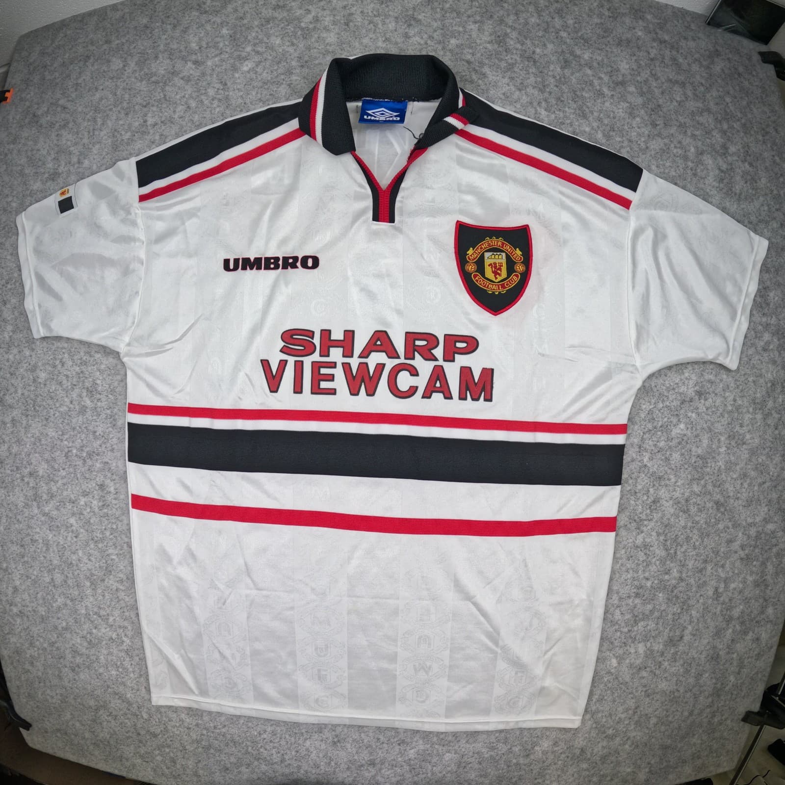 Manchester United Football Shirt Extra Large 1997 99 Umbro David Beckham Jersey photo 2