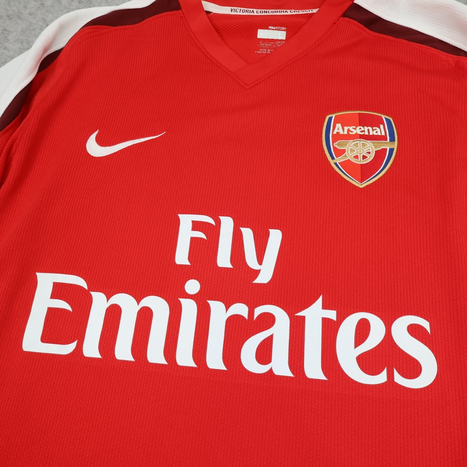 Arsenal Shirt Mens Large Red Home 2008 2010 EPL Nike Soccer Jersey Rosicky 7 photo 3