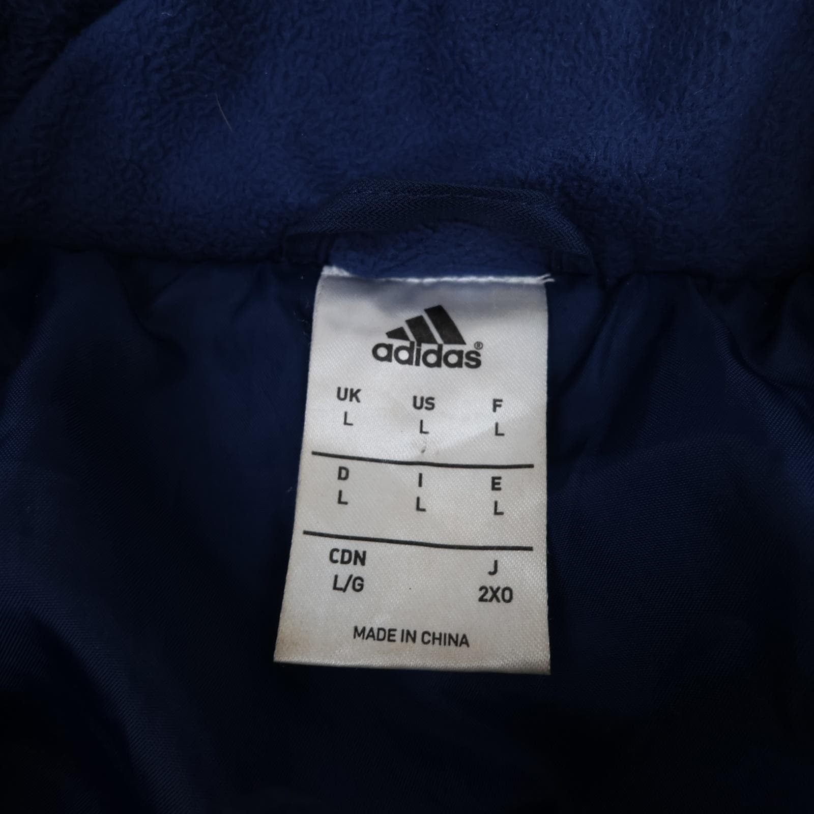 Manchester United Jacket Mens Large Navy Blue EPL 2015 2016 Adidas AON Padded photo 5