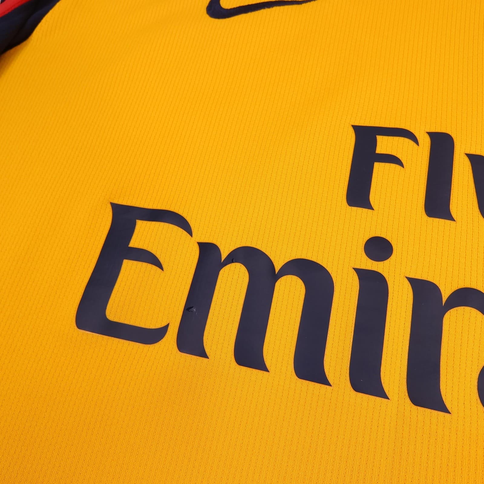 Arsenal Away Shirt Mens XL Yellow 2008 2009 Nike Rosicky 7 Soccer Jersey photo 4