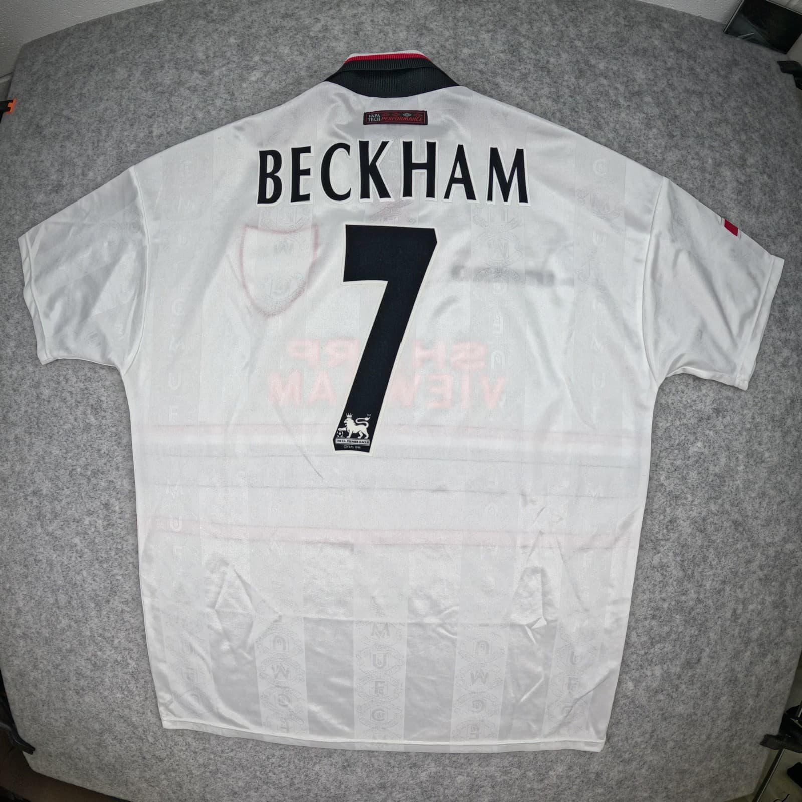 Manchester United Football Shirt Extra Large 1997 99 Umbro David Beckham Jersey