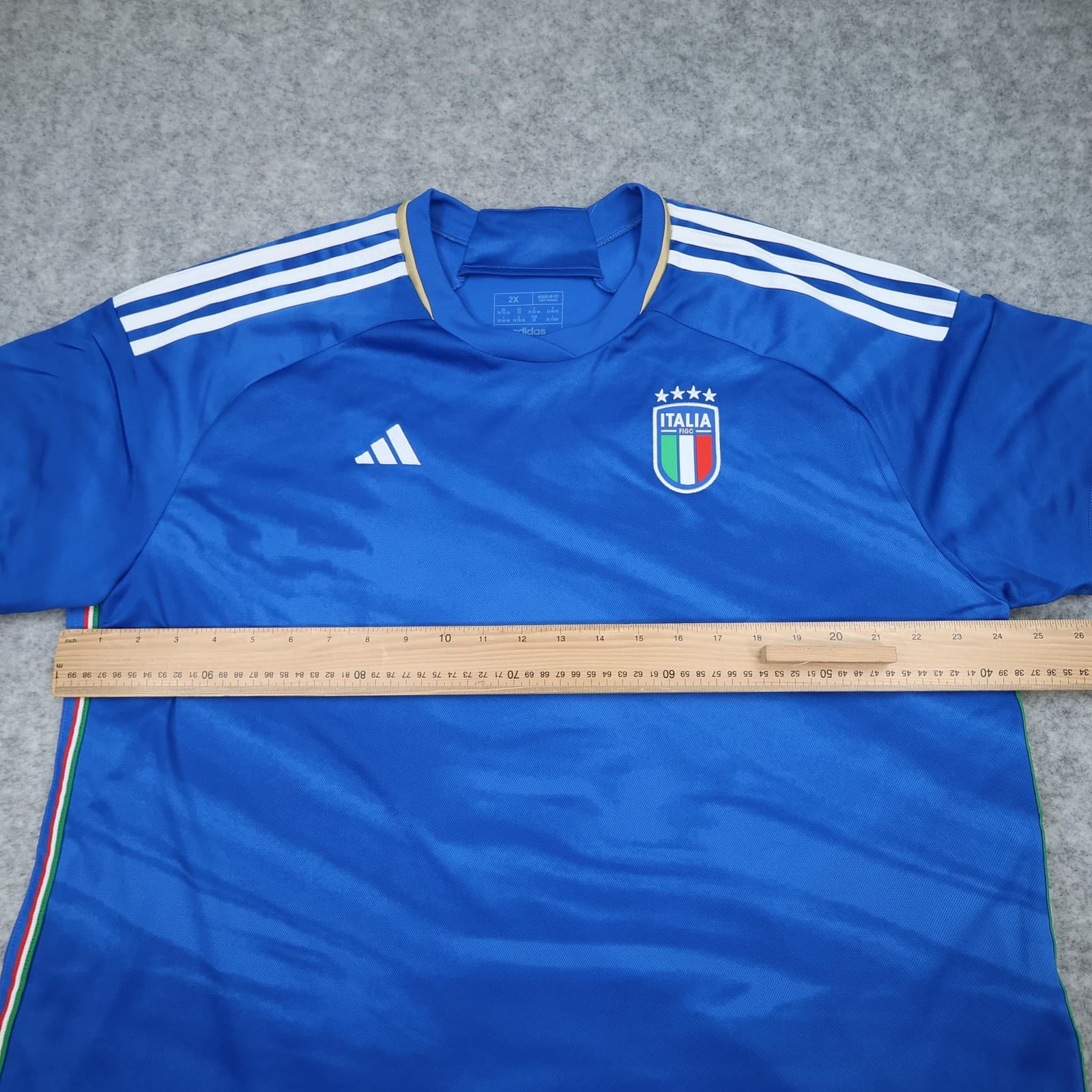 Italy Home Shirt Mens 2XL Blue Football Adidas AEROREADY Jersey FIGC Top photo 8