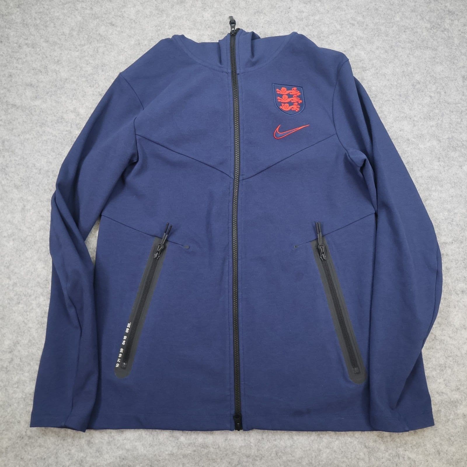 England Football Jumper Small Nike Blue Top Pullover 2020 Tech Fleece Full Zip