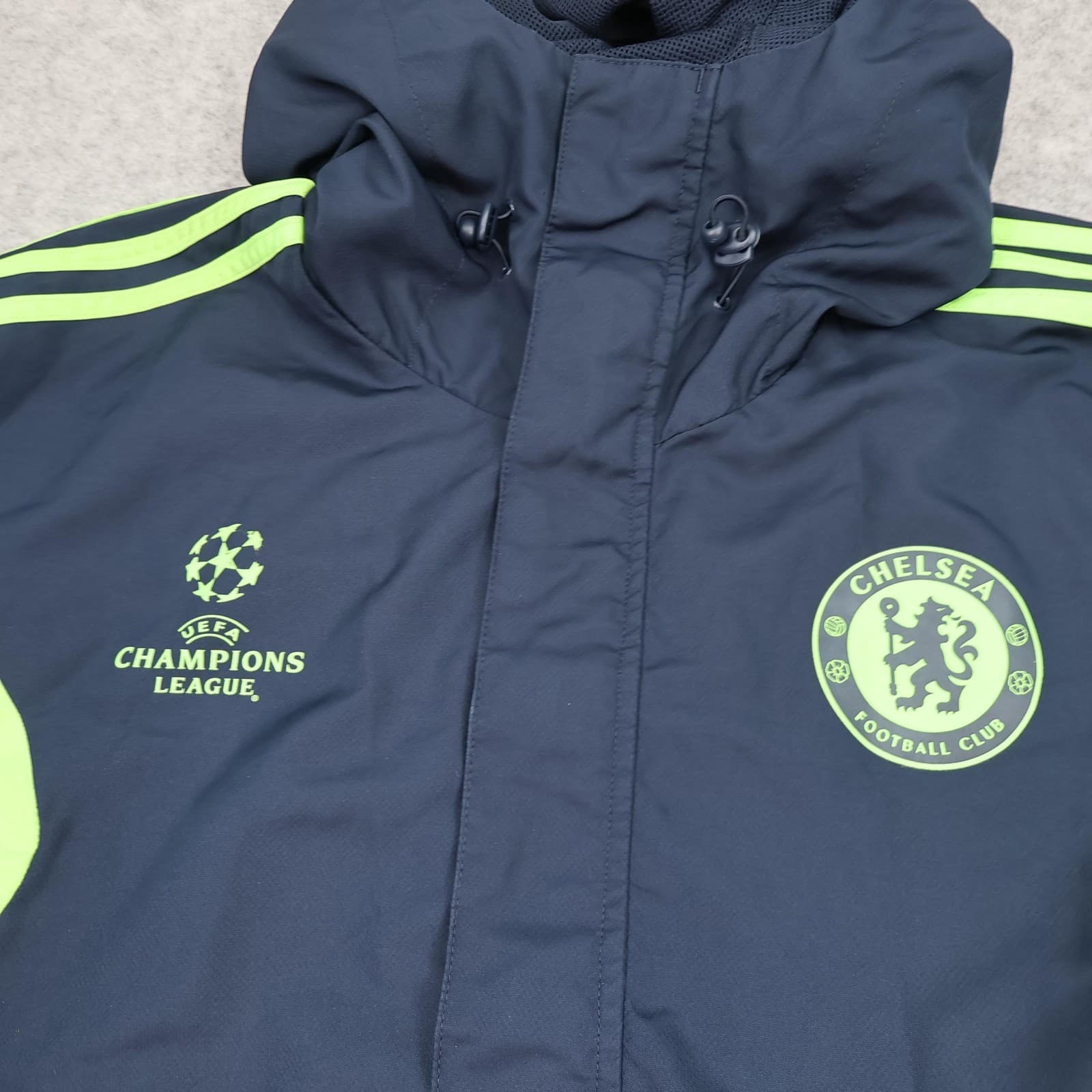Chelsea Jacket Mens Large Navy 2010 2011 EPL Football Adidas Champions League photo 3